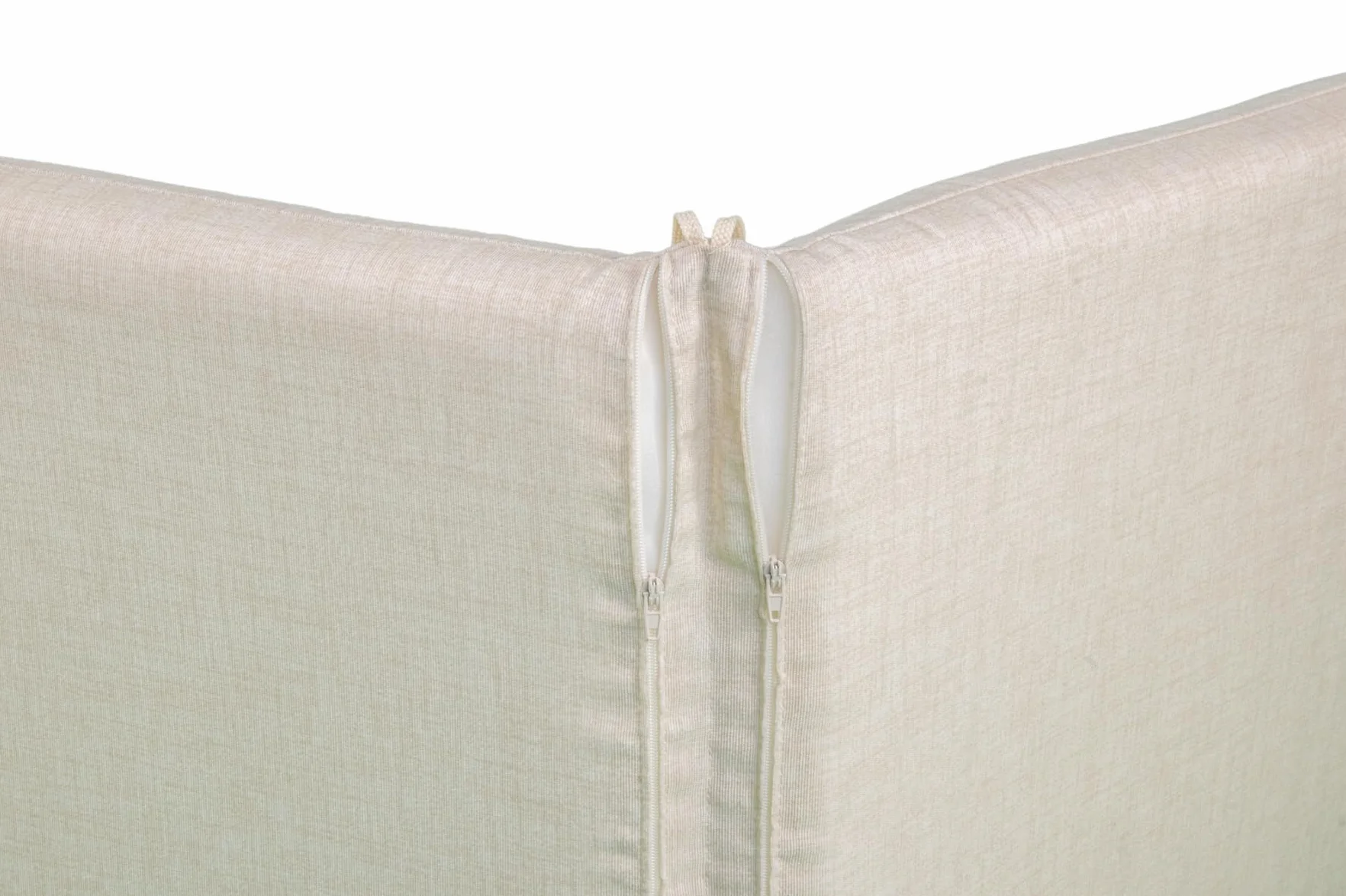 GHIOCUSCINI | Cuscino per Lettino Mare, Colore ECRU' in Tessuto Cotone/Poliestere, Sfoderabile, 52 + 130 x 57 cm, Alto 4 cm, Made in Italy