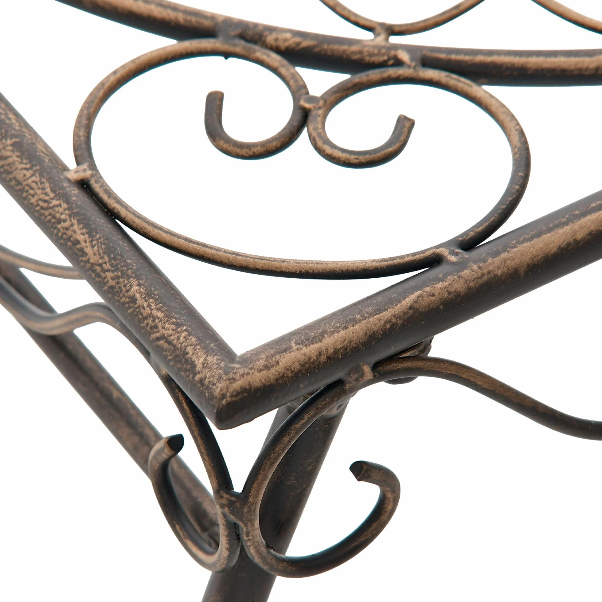 CLP Tavolino da Giardino in Ferro Zarina, Stile Liberty Romantico, Idrorepellente, Bronzo