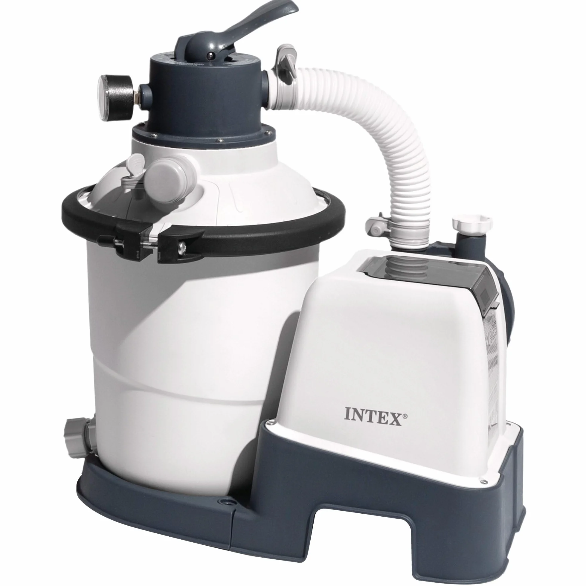 Intex 26642 – Pompa Filtro a Sabbia Krystal Clear, Flusso d'Acqua 3500 L/h, Flusso di Sistema 2000 L/h, Plastica, Bianco