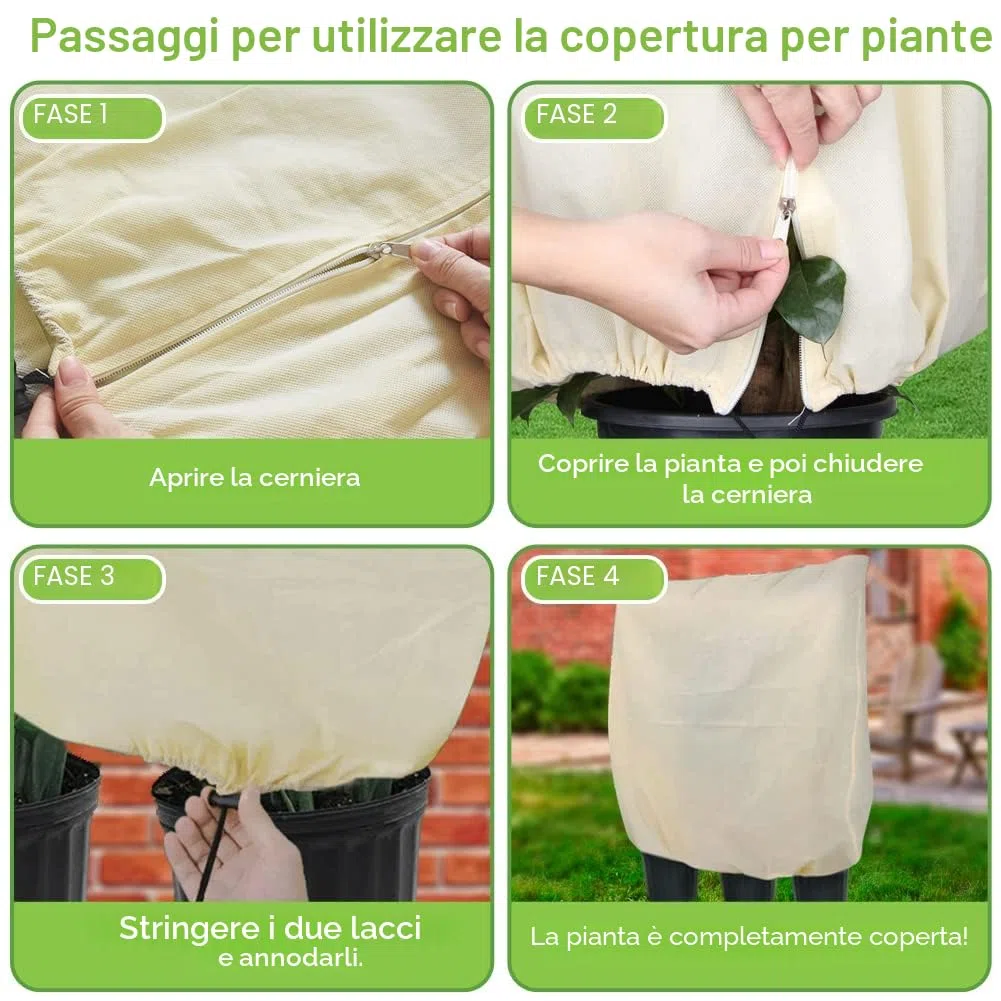 Tasmotor Copertura in Pile per Piante Invernali Protezione antigelo 2 Pezzi 120x180 cm