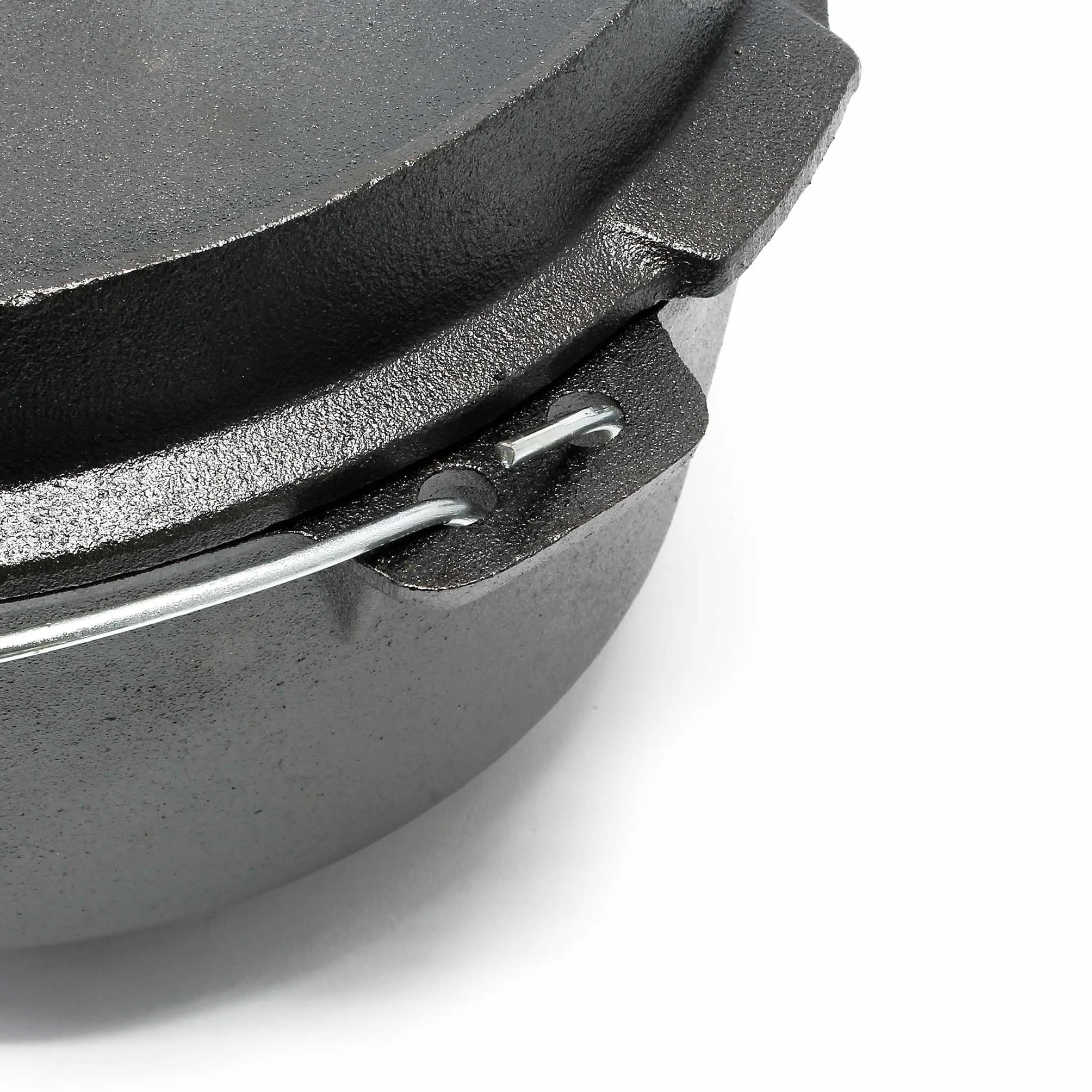 Wiltec Dutch Oven Forno Olandese con Pentola in ghisa 4l sottopentola e solleva coperchio per fuoco campeggio