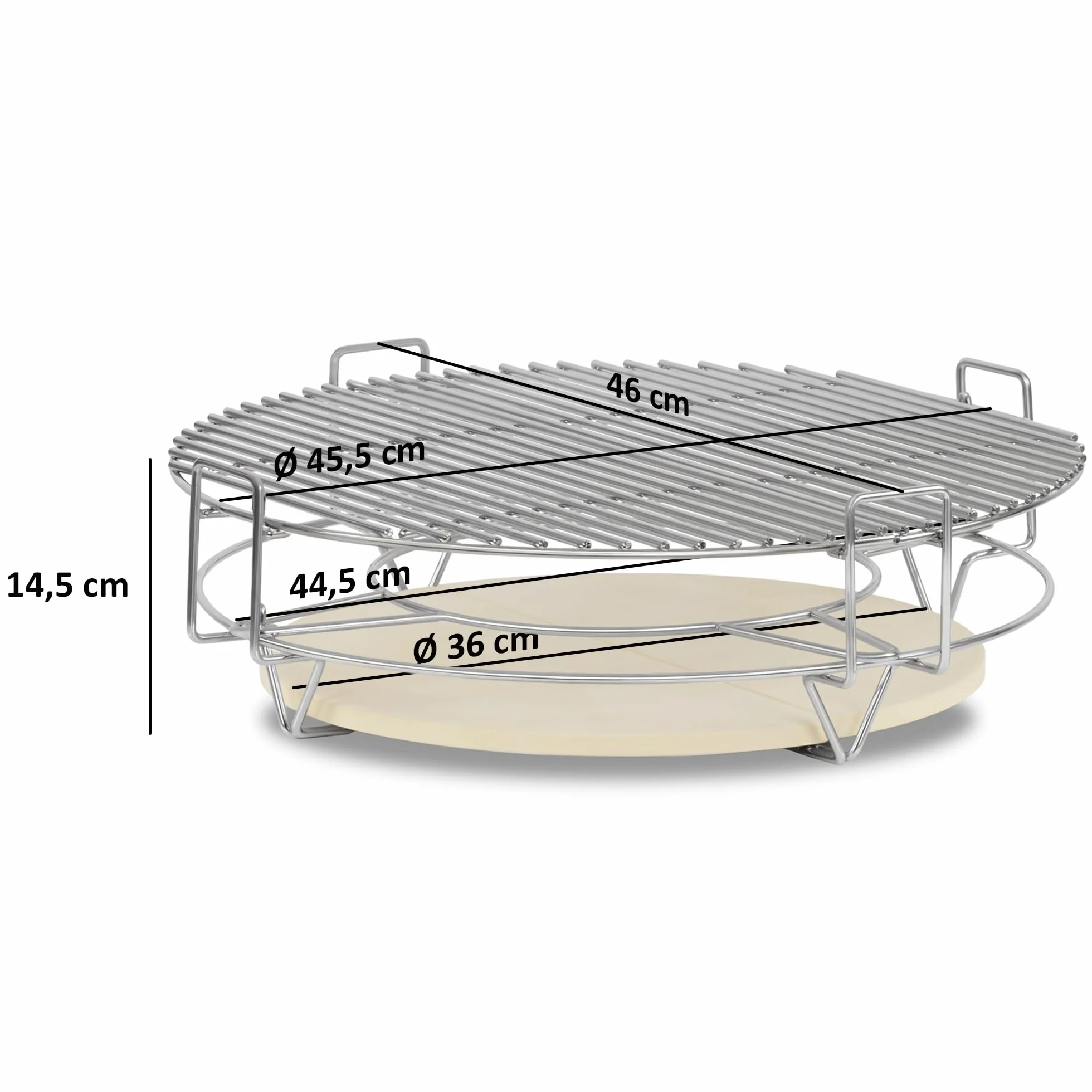 BBQ-Toro Kamado Smoker acciaio inossidabile 3 livelli