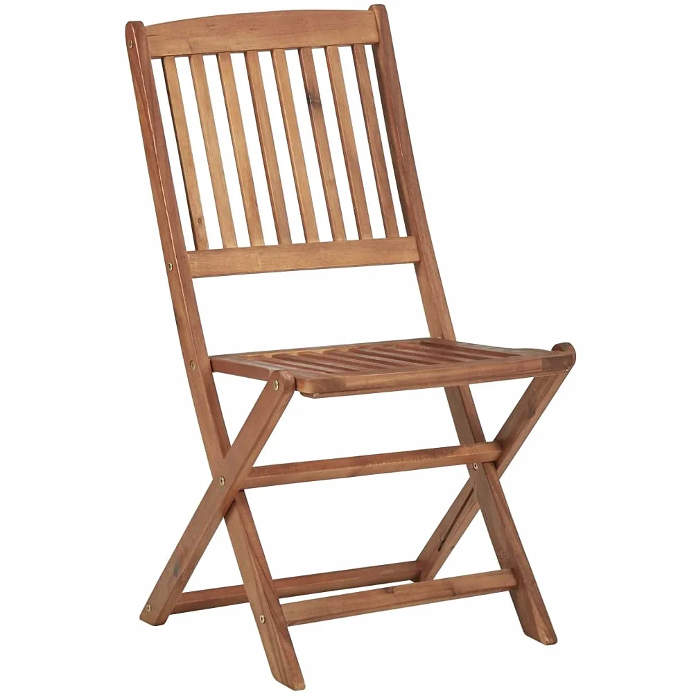 vidaXL Sedie da Giardino Pieghevoli 4 pz Legno Massello d'Acacia