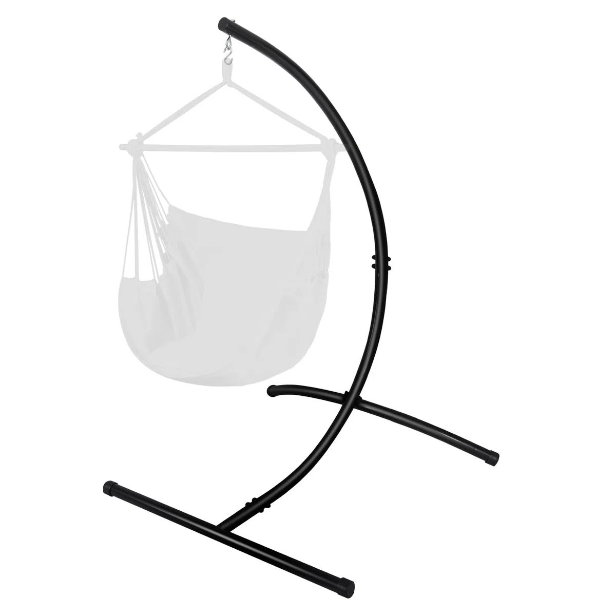 Goutime Sedie a dondolo Supporto per amaca,Sostegno per Sedia Sospesa,Supporto per Appendere Sedile Sospeso Dondolo, Carico Fino 158KG, Acciaio, Sospesa supporto dondolo,Solo stand（Nero ）
