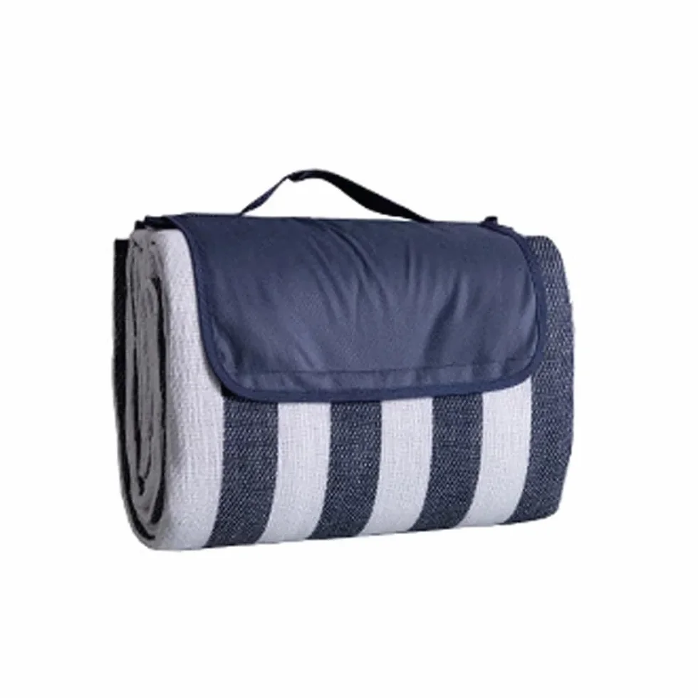 Coperte da Picnic Pieghevoli Impermeabili Anti-Sabbia Extra Large 200cm x 200cm Blu Bianco