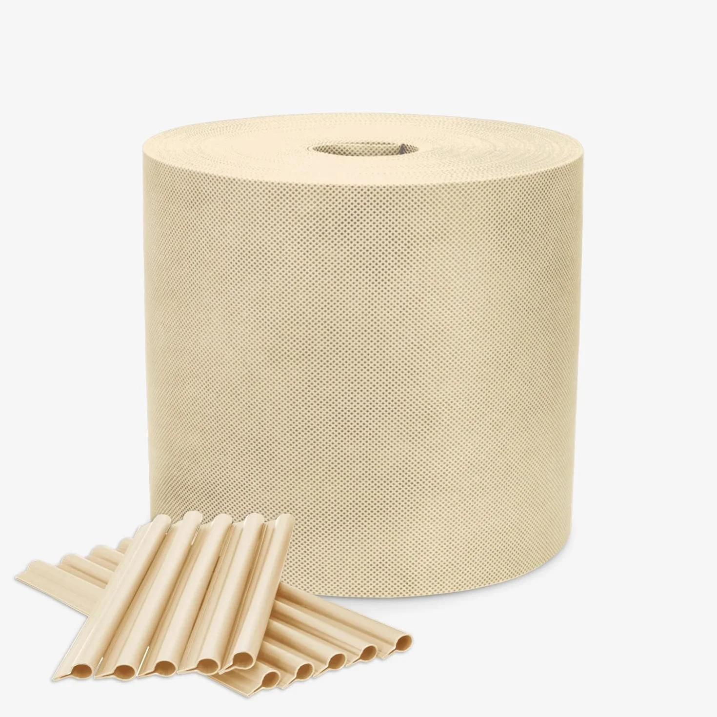 COVER IT Beige Rotolo Frangivista da Esterno 19cmx33m - Frangivista per Recinzione Giardino Peso Base 150 g/m2 - Strisce Frangivista PVC - Ombreggiante per Recinzione