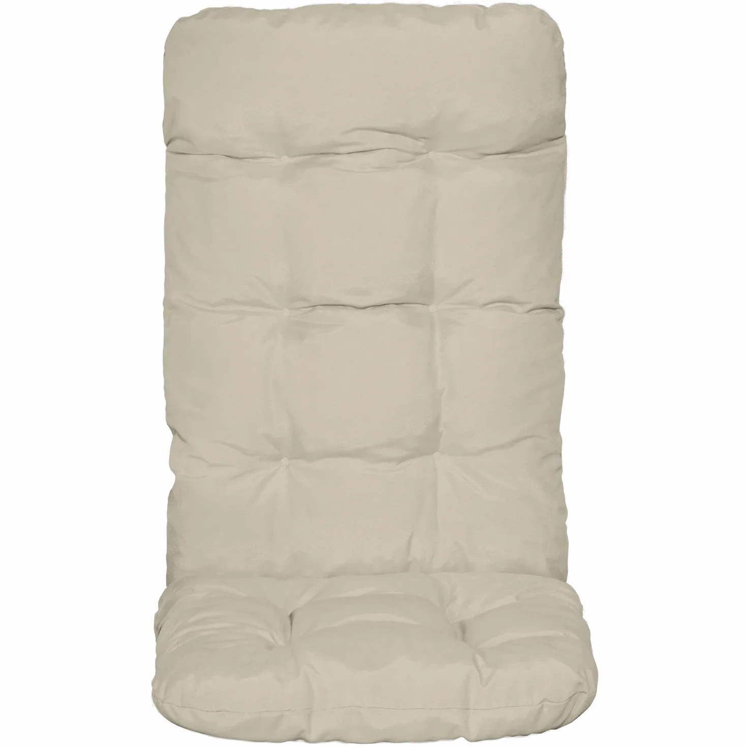 Beautissu Set di 4 Cuscini per Sedia a Sdraio Flair HL 120x50x8cm Extra Comfort per sedie reclinabili, spiaggine e poltrone - Beige