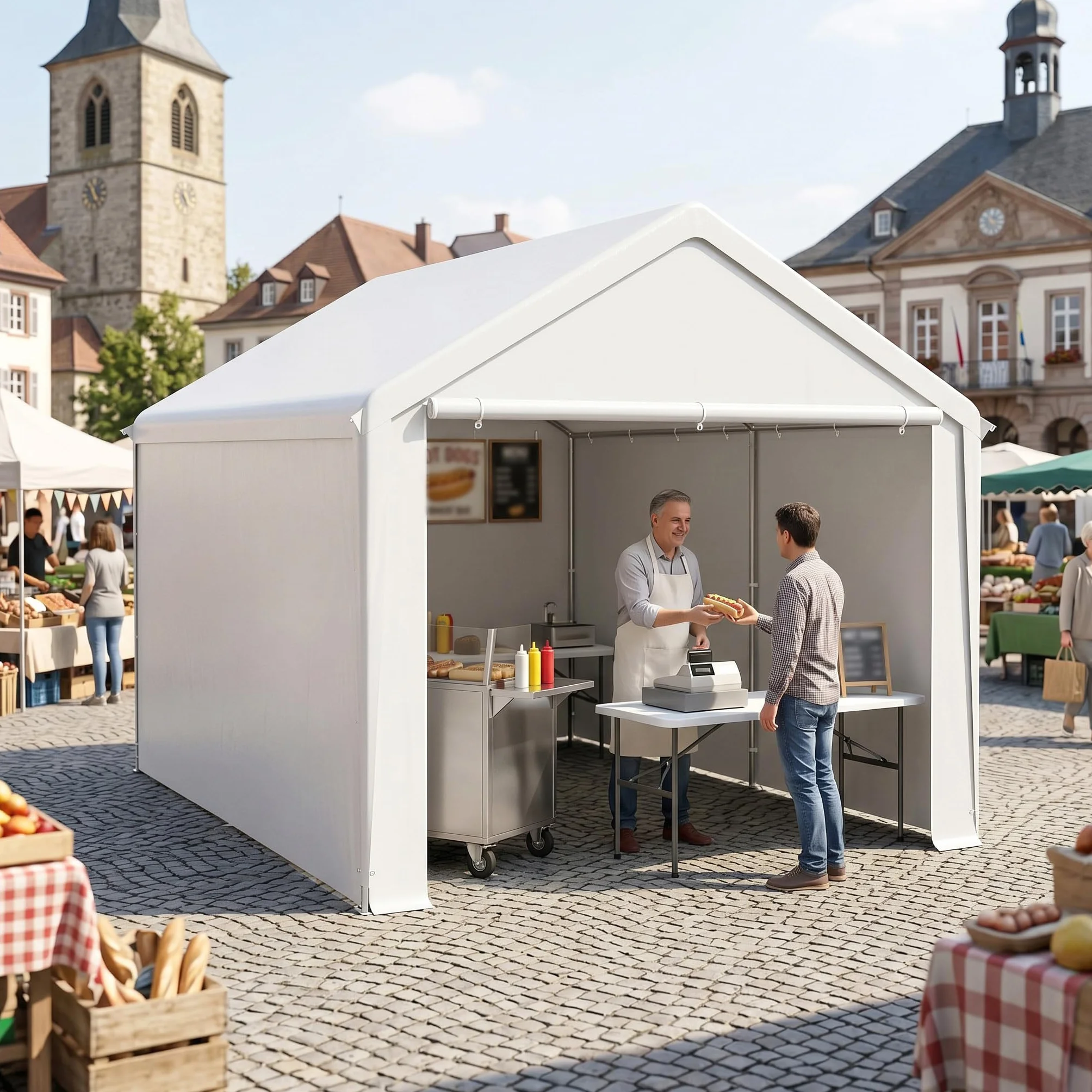 Tenda da magazzino ACXIN 3x4 m impermeabile telo in acciaio e PE per giardino attrezzi auto