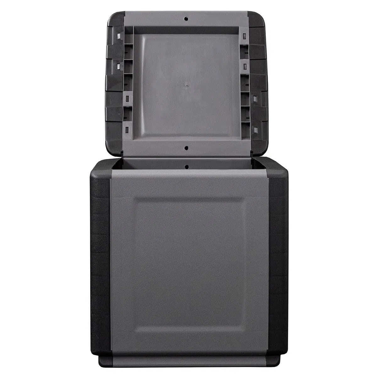 INTEC - Cassapanca portaoggetti 130L grigio/nero 54 x 53 x 57 cm manici di trasporto in polipropilene
