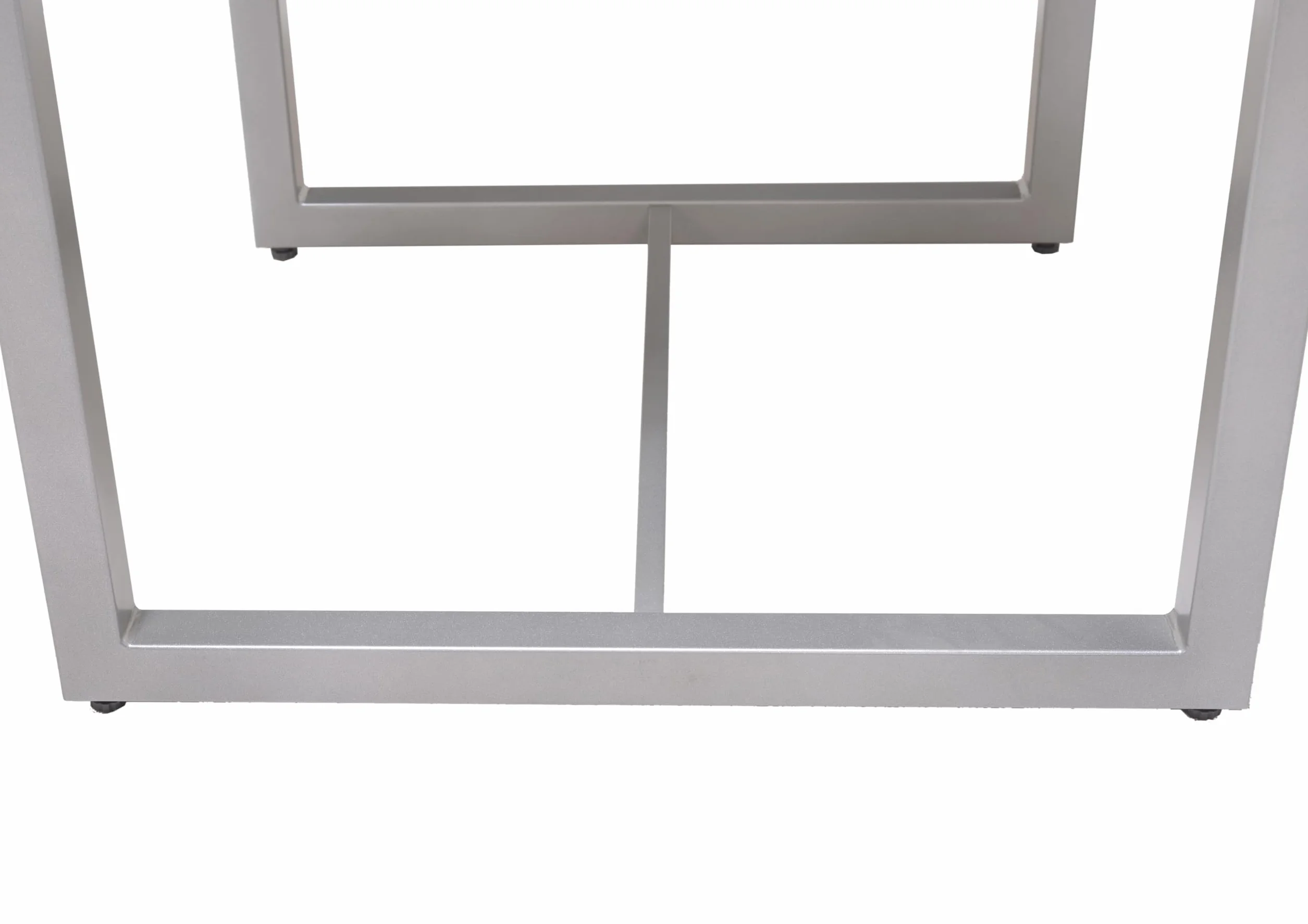 METRO Professional Tavolo alto da Bar Lynx, Alluminio/Eucalipto, 70 x 70 cm, con Anello Antifurto, per 2 Persone, Tavolo da esterno, Quadrato, Marrone/Grigio