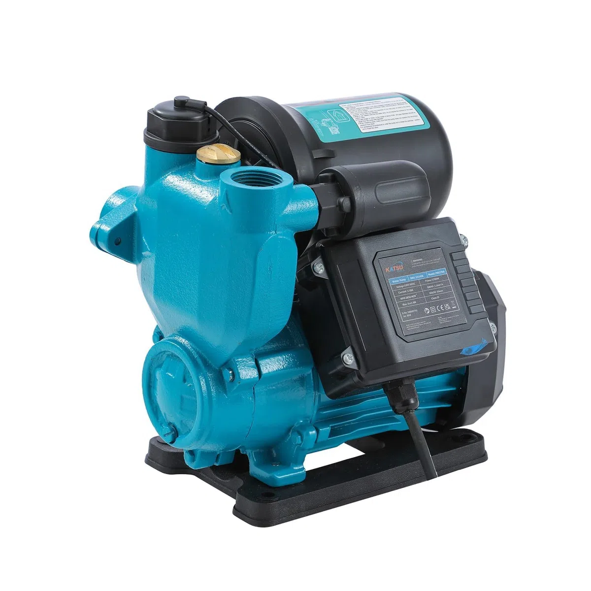 KATSU Pompa Booster Acqua 370W Pompa da Giardino, Controllo Automatico della Pressione, Autoadescante Adatta per Rubinetti Dell'acqua di Casa e Giardino 151436
