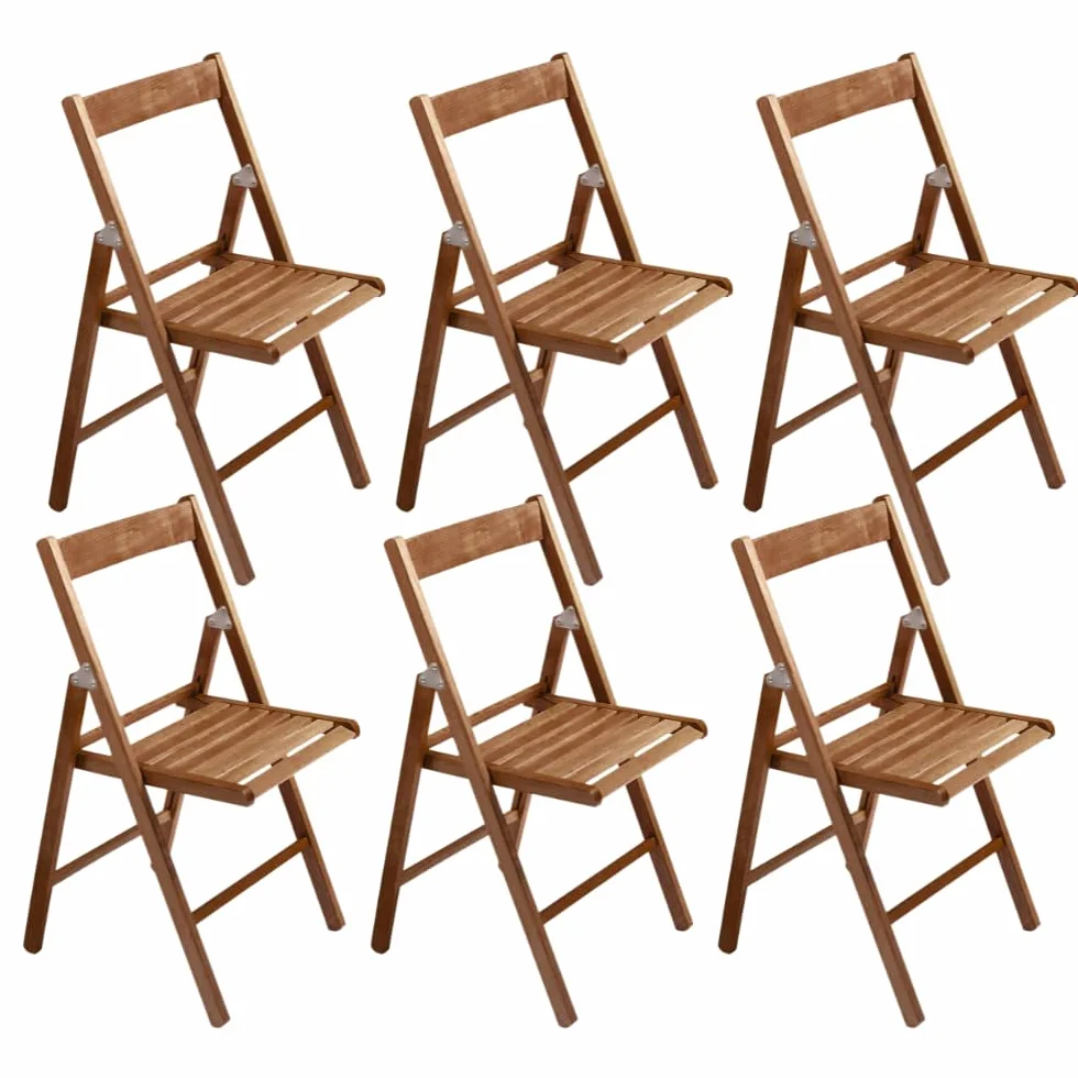 Sedie Pieghevoli in Legno di Faggio Noce 42x40x78 cm PALUPLUS 0702C