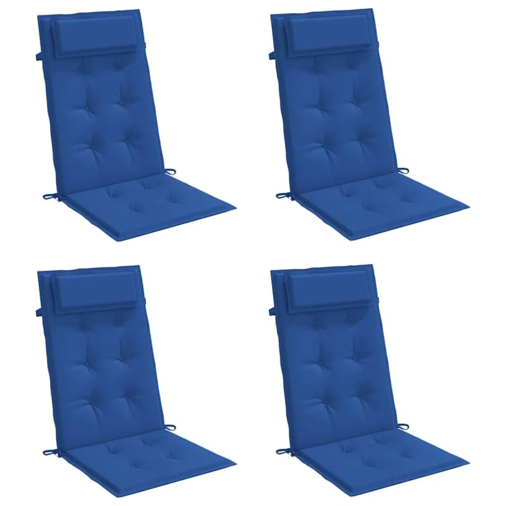 vidaXL Cuscini Sedia con Schienale Alto 6 pz Blu Reale Tessuto Oxford