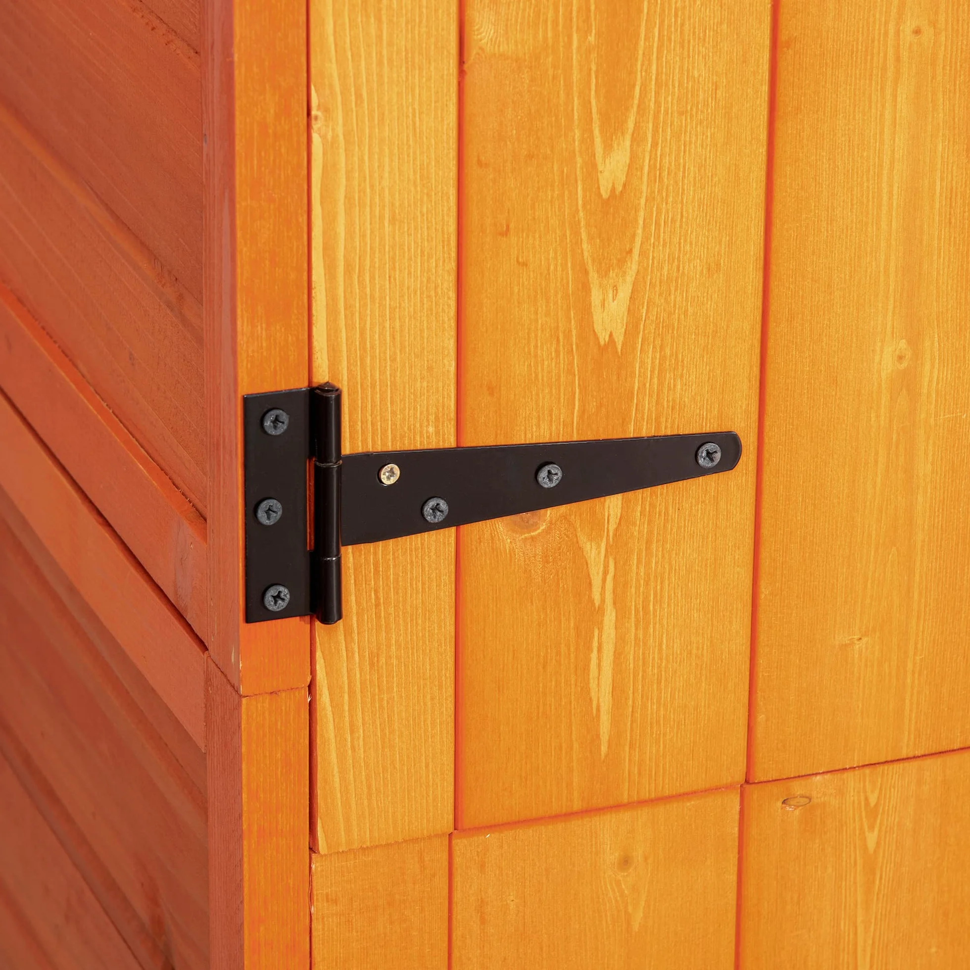 Outsunny Casetta da Giardino in Legno 2 Ante Armadio da Esterno 3 Ripiani 84x52x188cm