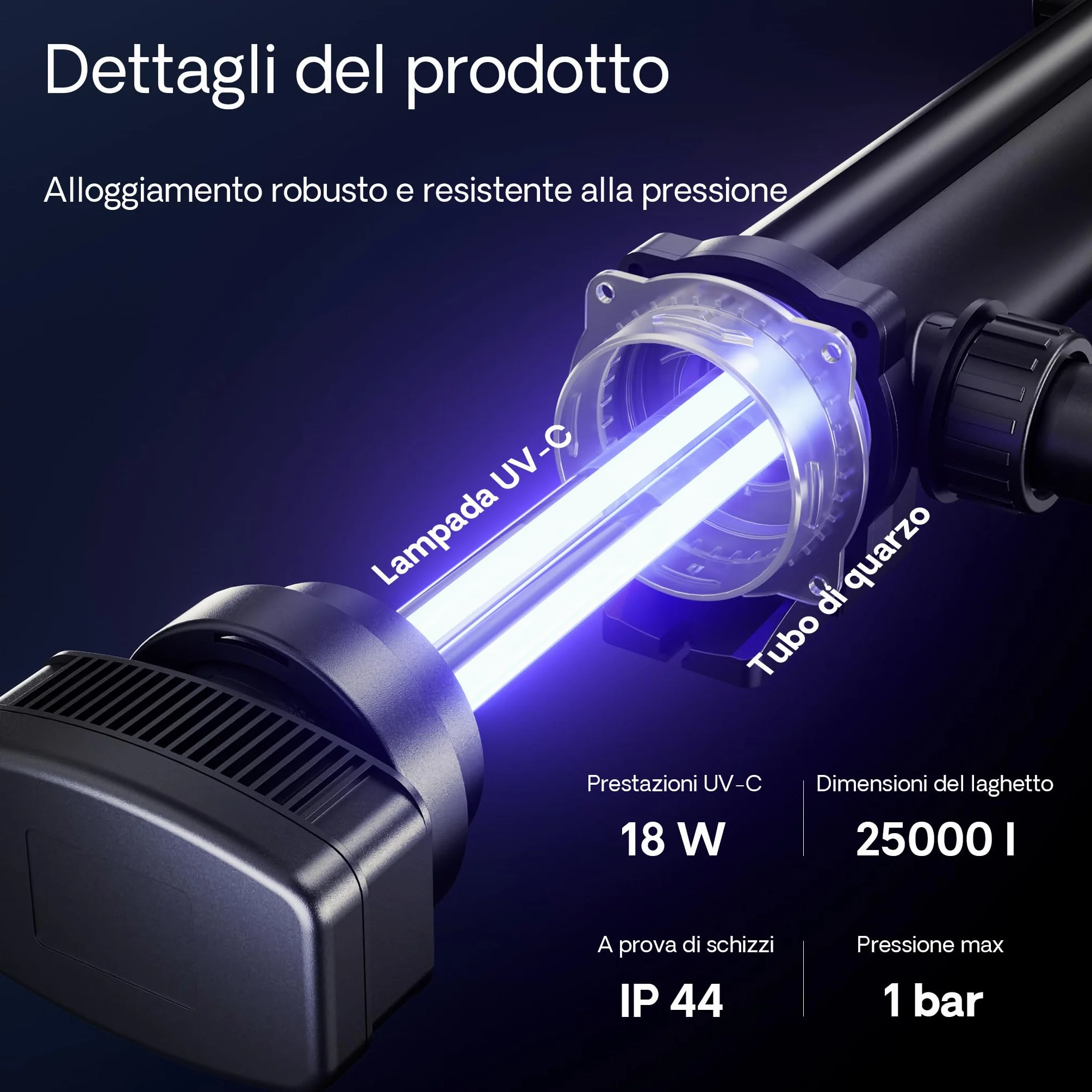 SunSun set per laghetti filtro a 2 camere 60000lchiarificatore UVC serie 3 da 18W