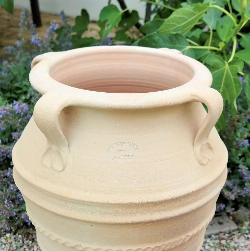 Palatina Werkstatt Esclusiva anfora in terracotta, 50 cm, 100% fatto a mano, bellezza inconfondibile per il vostro giardino e interni