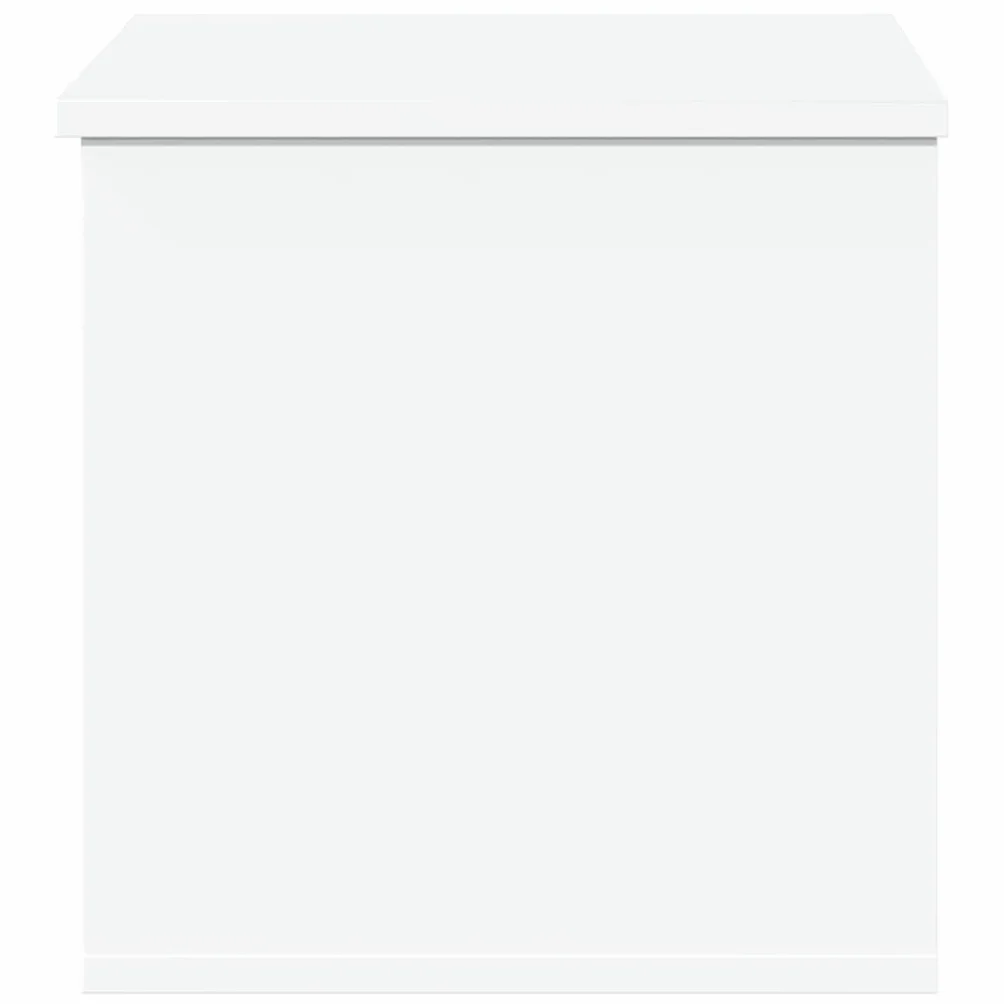 Homgoday Mobili Contenitore Portaoggetti Bianco 60x35x35 cm in Truciolato, Cassapanche e Bauli per Esterni, Contenitore da Giardino, Porta Attrezzi da Giardino, Pouf da Esterno