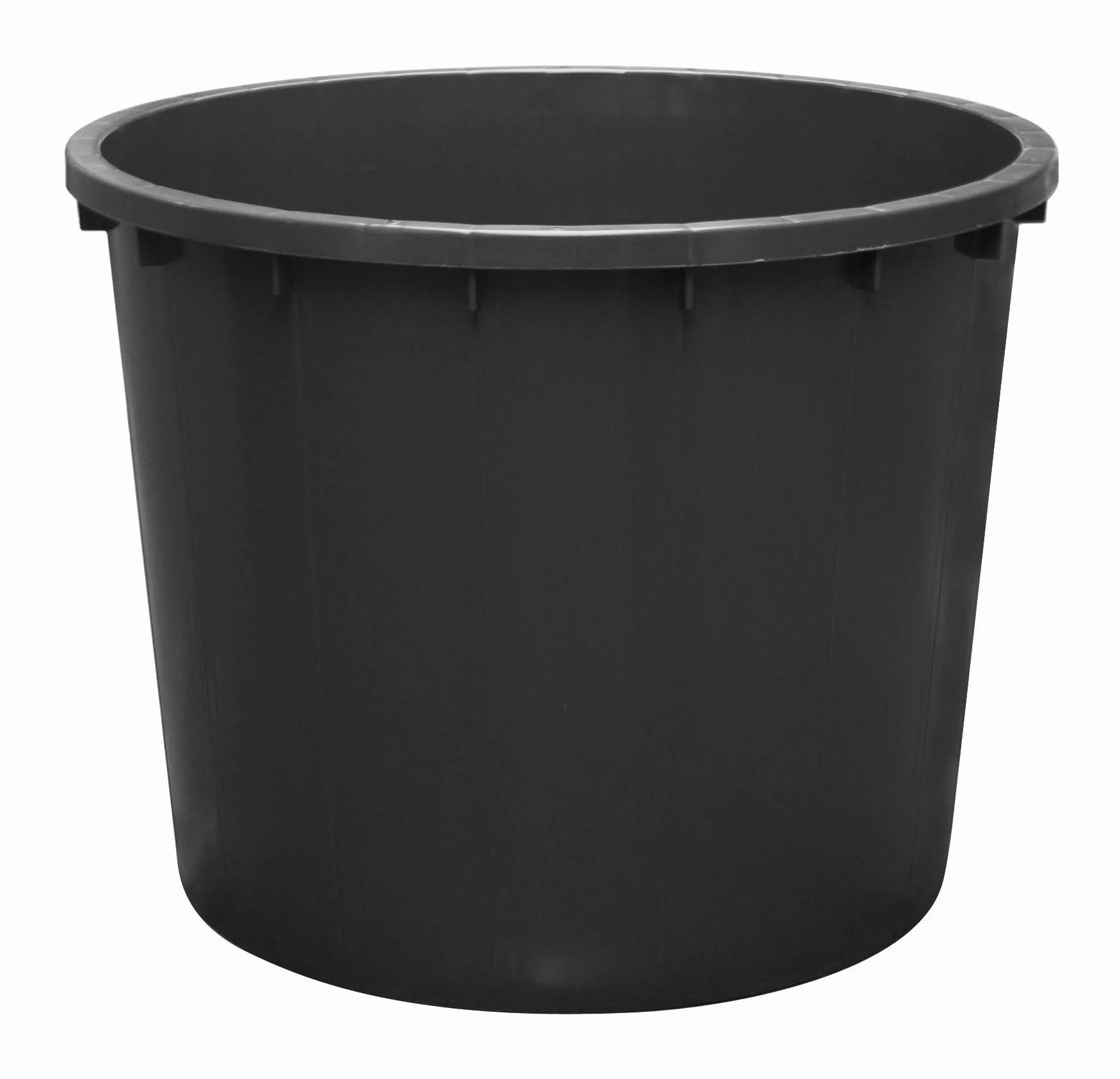 Mastello in plastica 500 litri nero Contenitore industriale tondo per liquidi