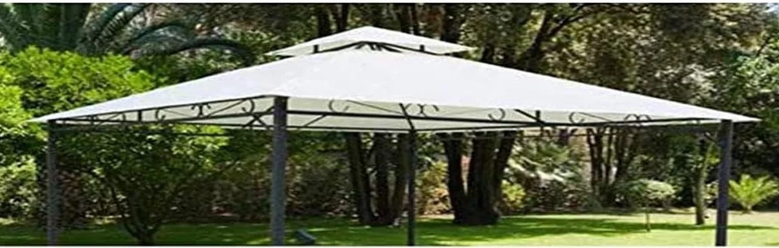 Telo di copertura per gazebo ricambio 3x3mt BEIGE con Airvent aggancio spigoli
