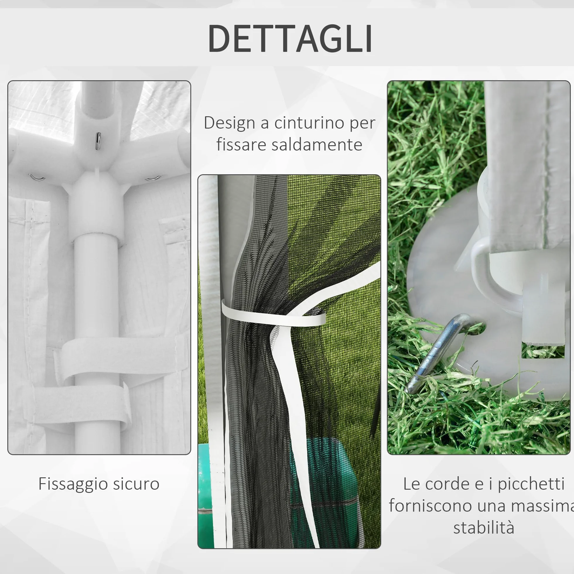 Outsunny Gazebo 4x3 m con Zanzariera e 2 Ingressi, Gazebo da Giardino in Metallo e PE, Bianco e Nero