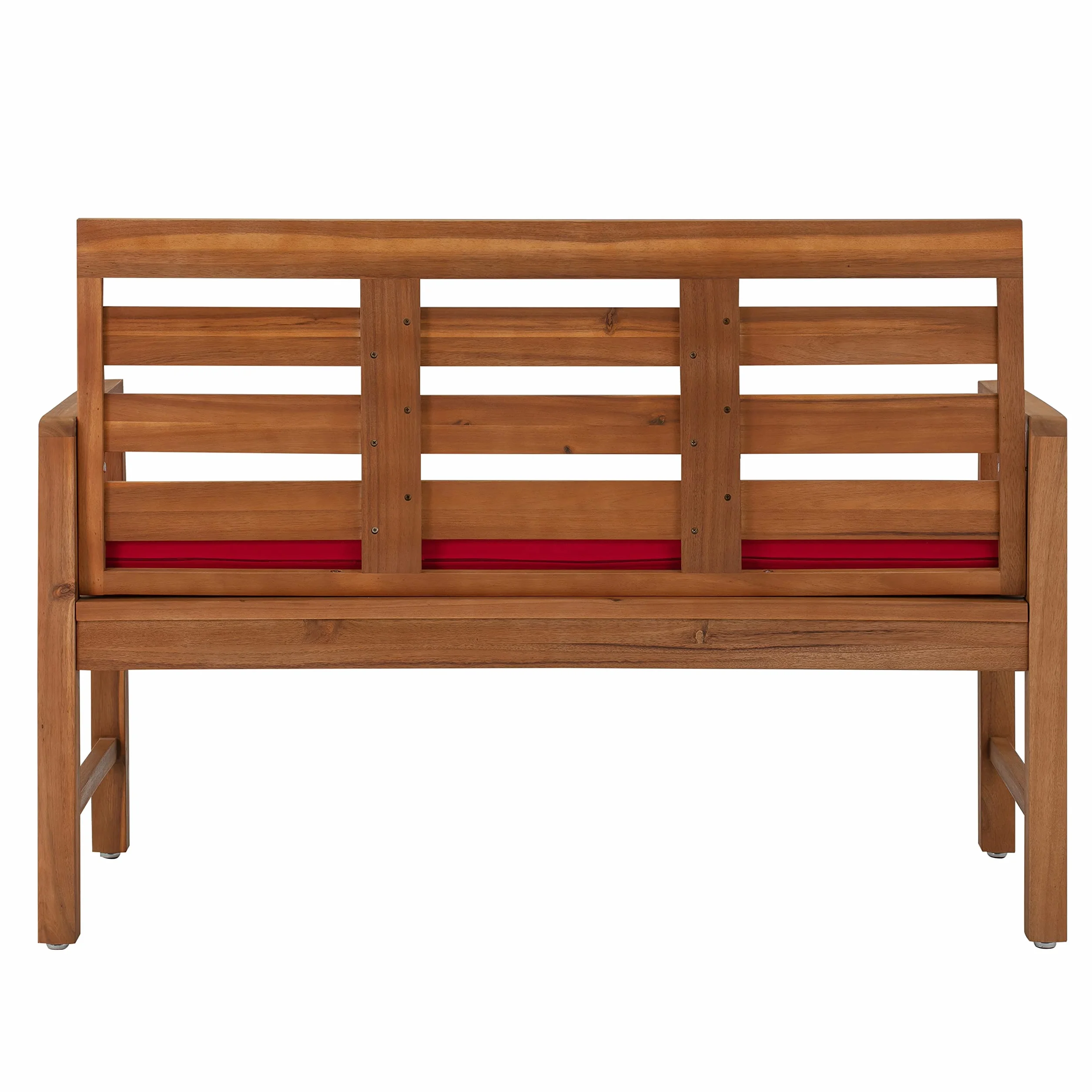 Amazon Aware - Divano a due posti da esterno imbottito in legno di acacia, finitura naturale, portata 102 kg