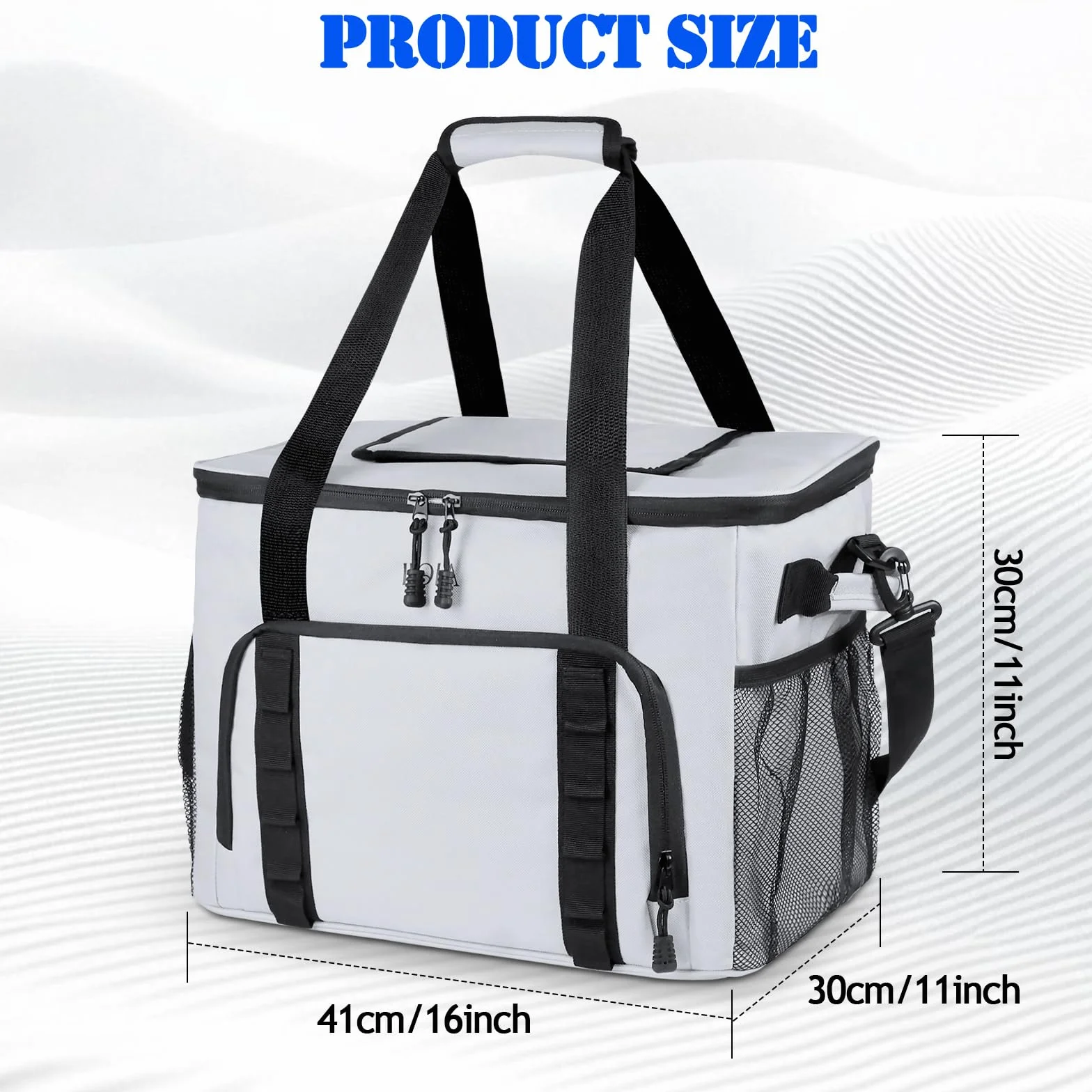Borsa termica pieghevole impermeabile 36 l per bevande picnic campeggio escursioni spiaggia