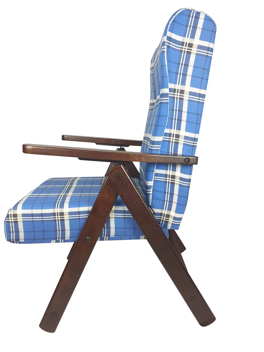 Sedam Srl Poltrona Molisana w Legnie Sdraio Reclinabile 4 Pozycje MADE IN ITALY Blu