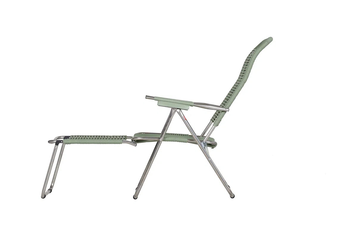 Fiam Spaghetti Poltrona Relax Cordonata Da Esterno Telaio Alluminio PVC Sage Green