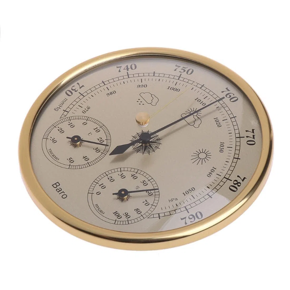 AGrAdi Stazione meteorologica domestica 3 in 1 barometro termometro igrometro parete