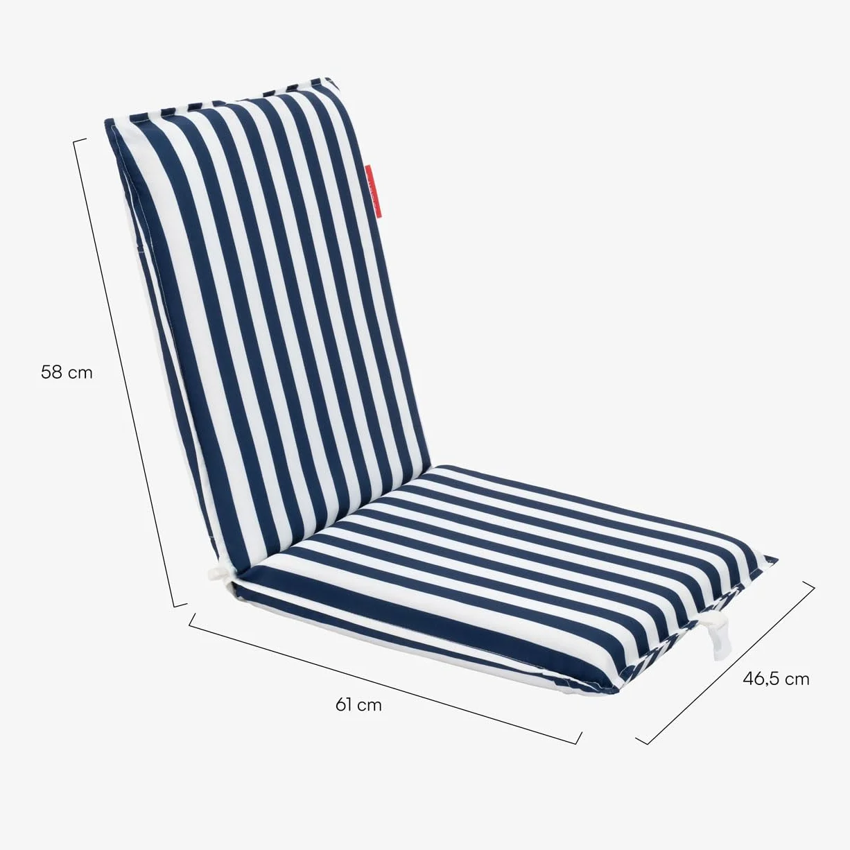 Flamingueo Sdraio Pieghevole - Lettino Prendisole - Per Spiaggia e Piscina - Reclinabile in 5 posizioni - Maniglie tipo zaino - Resistente all'acqua - Tessuto in Poliestere - Blu Navy - 104x46x9cm