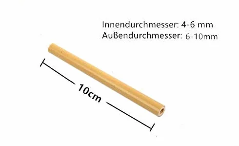 Tubi di bambù 10 cm per api selvatiche insetti inverno giardino balcone