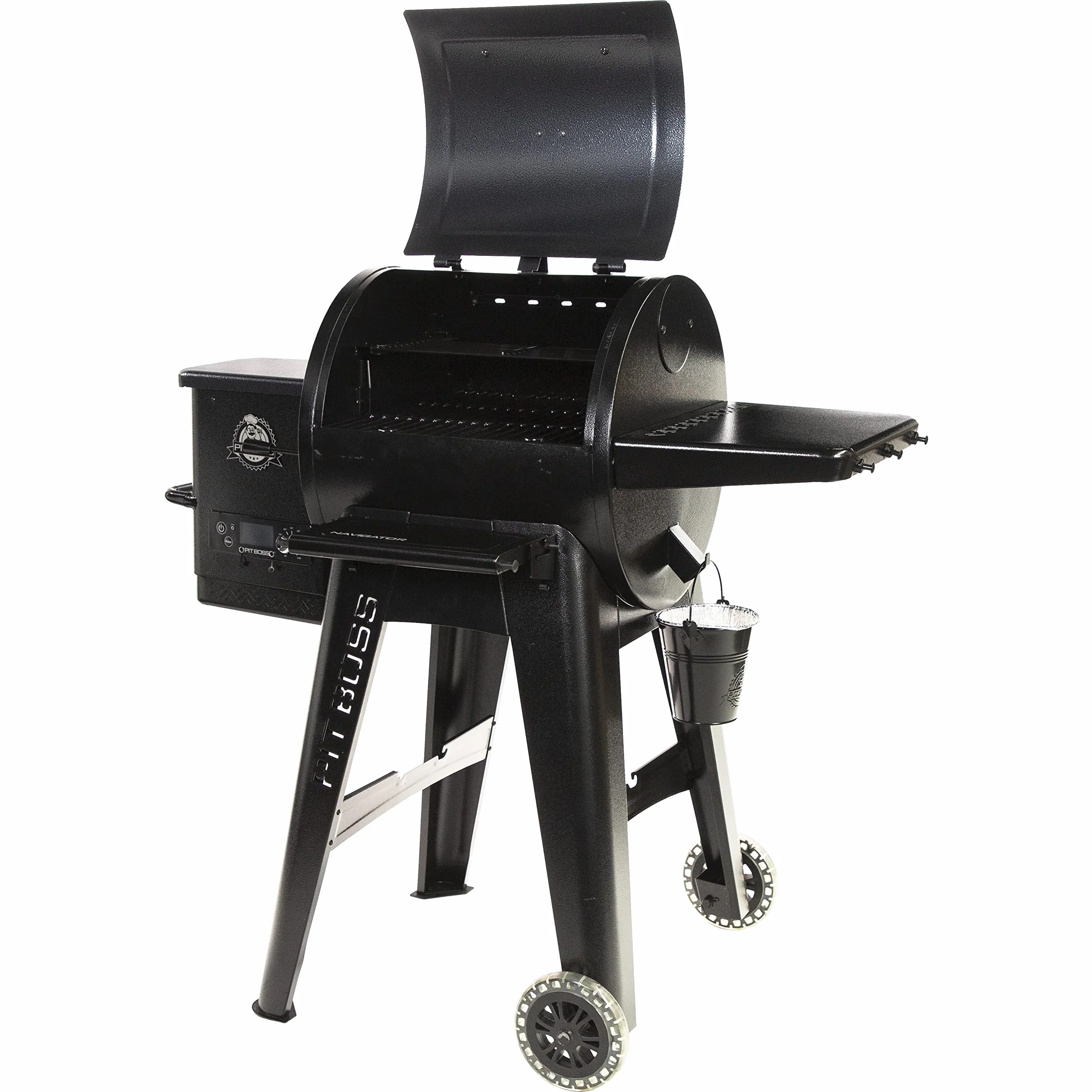 Pit Boss Navigator Series Grill e forno per affumicatura 260 gradi ripiano pieghevole rivestito in porcellana