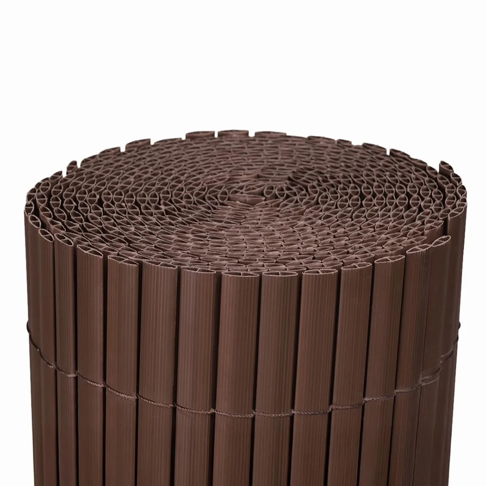 Mazovia Frangivista Balcone, Terrazzo, Giardino, PVC, 150x500 cm, Marrone, Resistente alle Intemperie e ai Raggi UV, Moderno Frangivento, Coperture Ombreggiante, Tutto L'Anno, Senza Fori