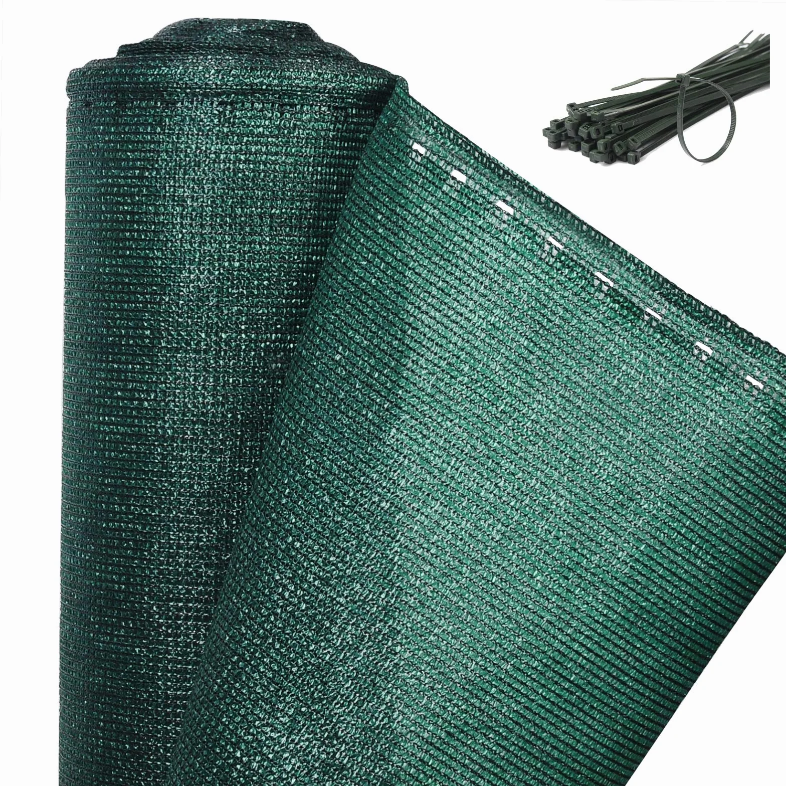 WOLTU Rete Ombreggiante per Balcone 1,2x20 m in Tessuto HDPE da 150 g/m², Telo Frangivista Frangivento Stabilizzato ai Raggi UV per Recinzione, Giardino, Ringhiera, Fascette Incluse, Verde