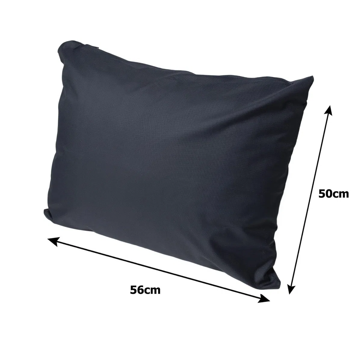 Cuscino per Panca da Giardino con Schienale SET Bifacciale 150x60x50 cm Blu Marino