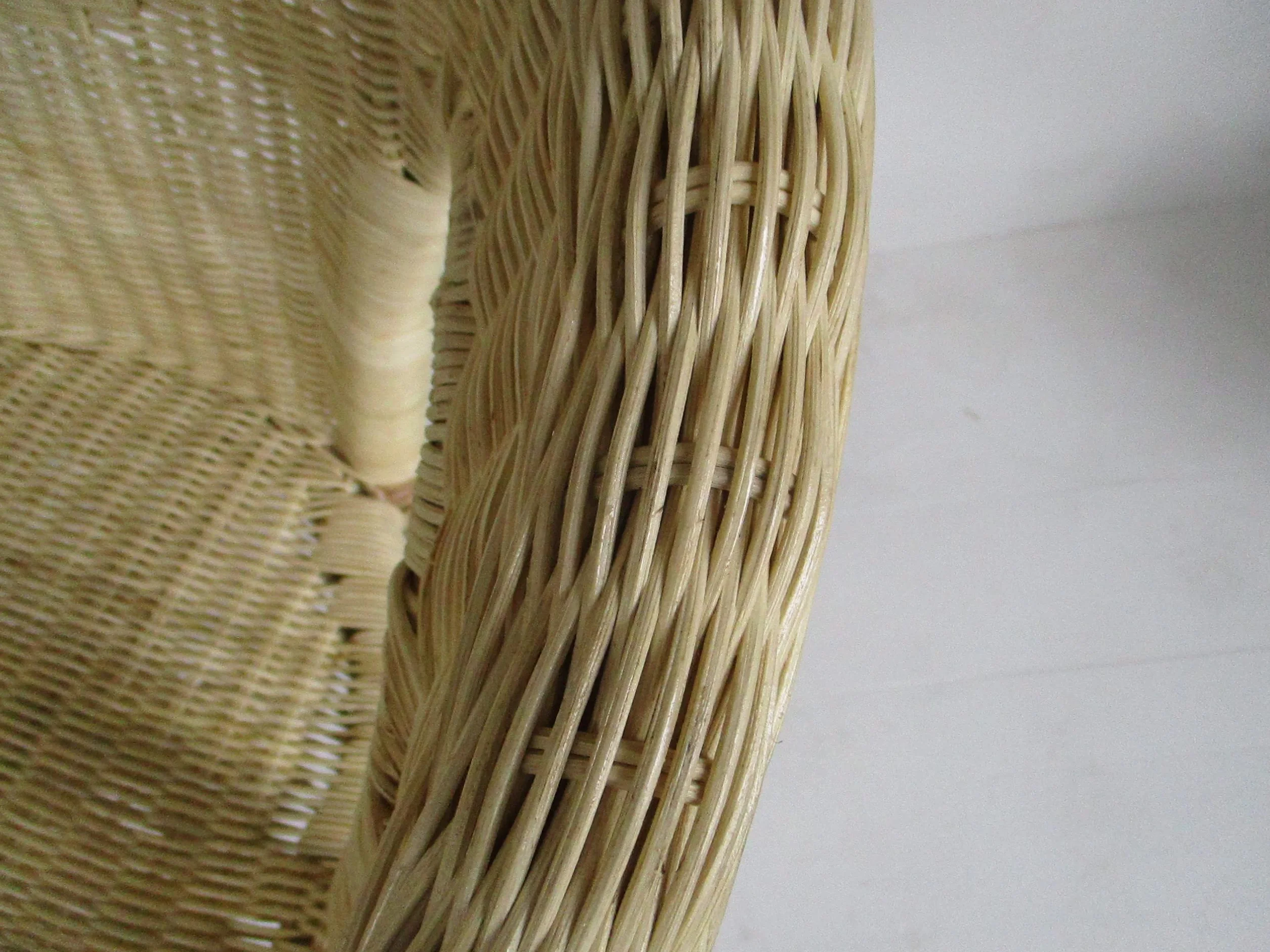 POLTRONA RATTAN RINFORZATA MIDOLLINO NATURALE GIARDINO CASA CM 60X63X80 H ACCATASTABILE POLTRONA IN NATURALE RINFORZATA
