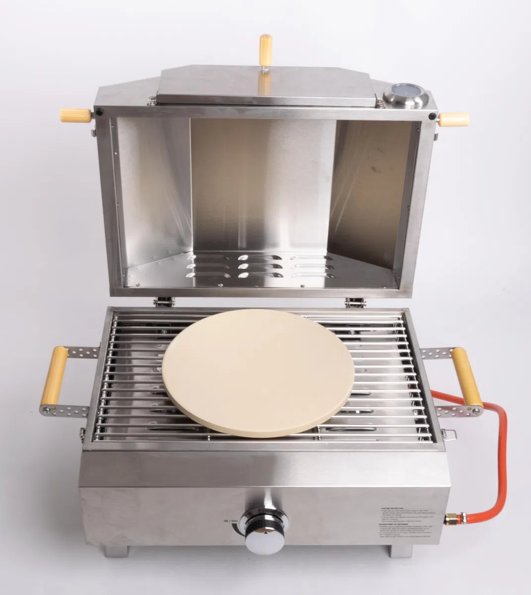 Forno Griglia per Barbecue a Gas 2 in 1, Forno per Pizza in Acciaio Inossidabile