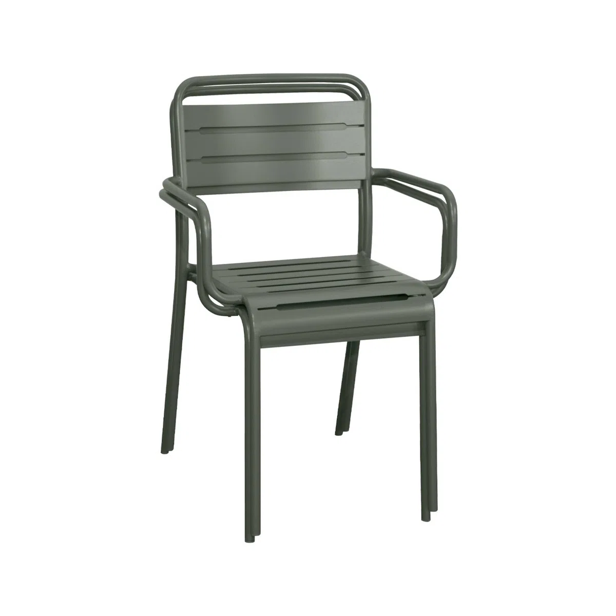 sweeek Set 2 sedie da Giardino bistrot in Acciaio Verde Kaki 50.4x53x79.5 cm