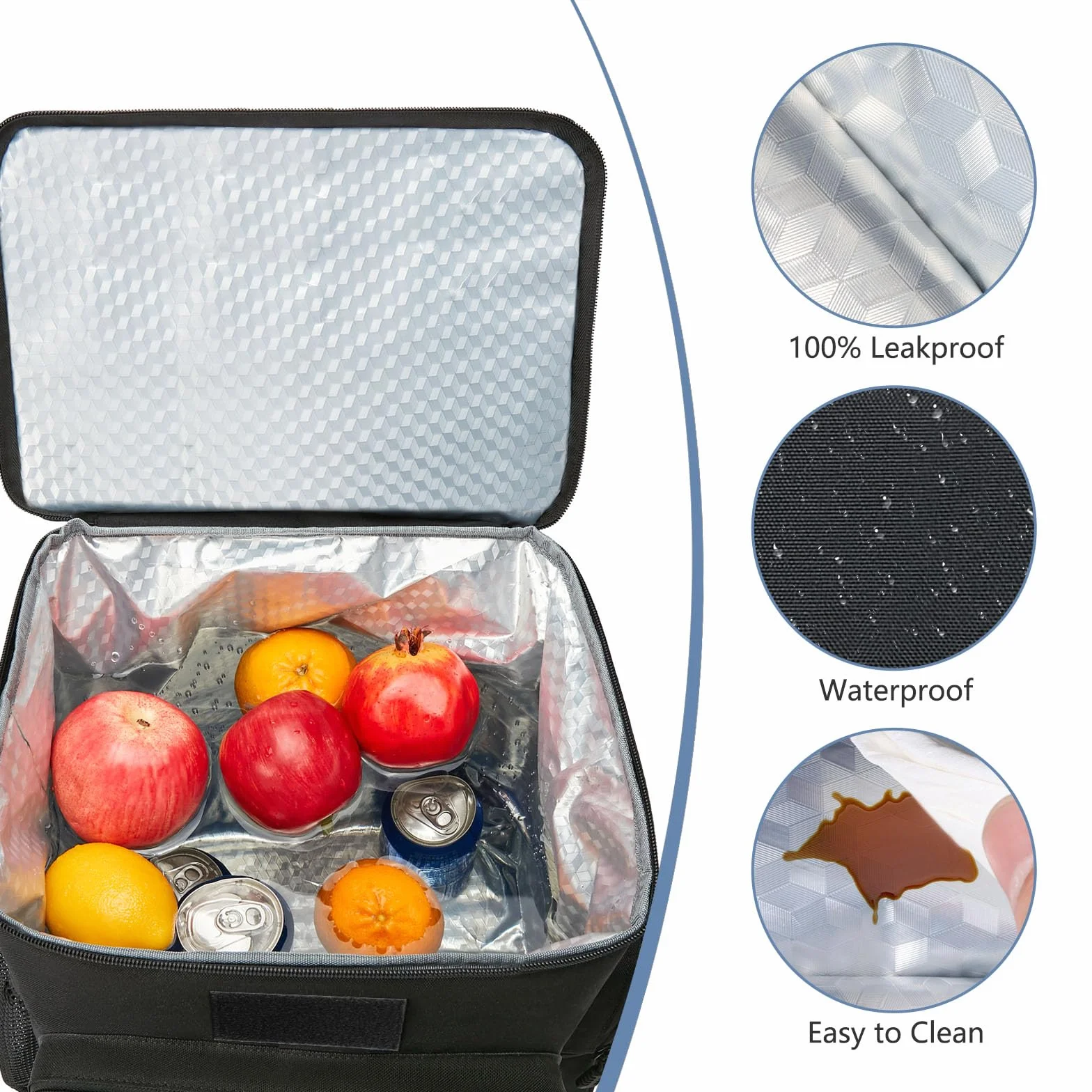 Borsa Termica Zaino 30L: Borsa a Tracolla Uomo, Doppiamente Isolata e Regolabile, Borsa Frigo per Picnic, Campeggio, Spiaggia - Nero