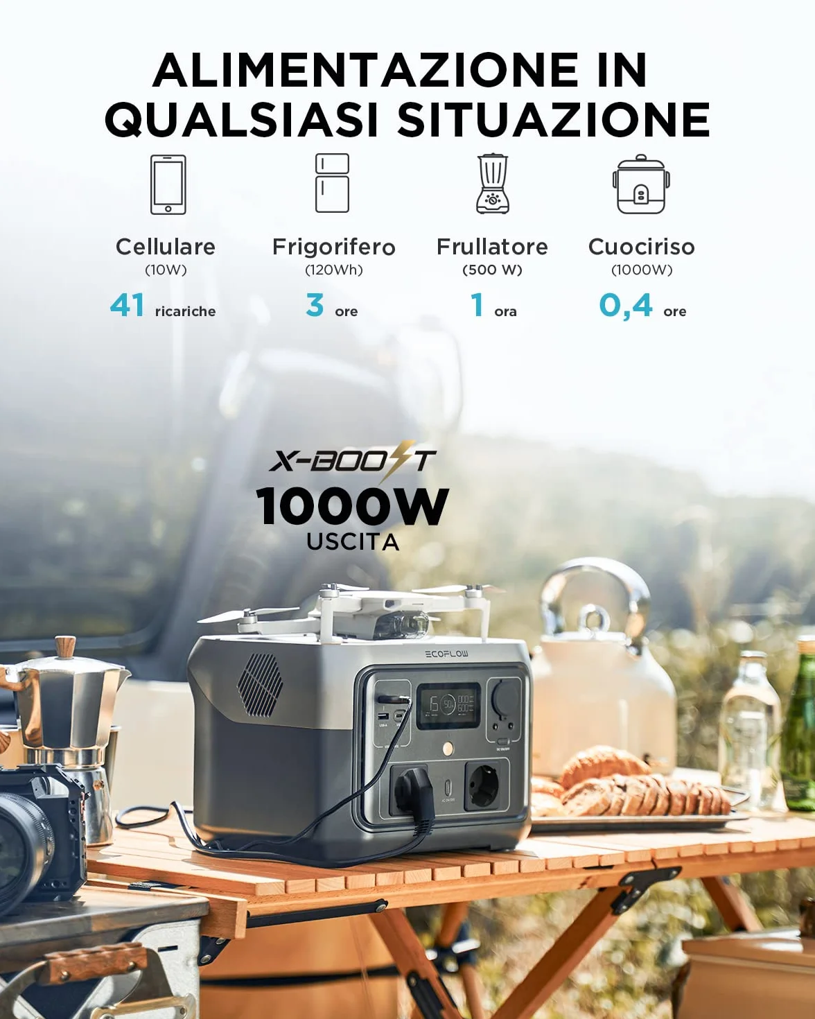 ECOFLOW Centrale Elettrica Portatile RIVER 2 MAX 512Wh LiFeP04
