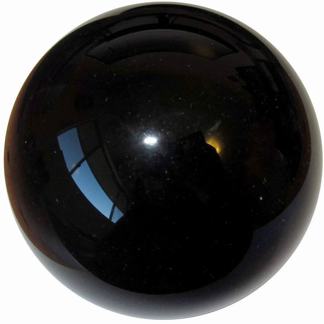 Sfera da Giardino a Specchio 30 cm Acciaio Inox Nero Lucidato Riflettente