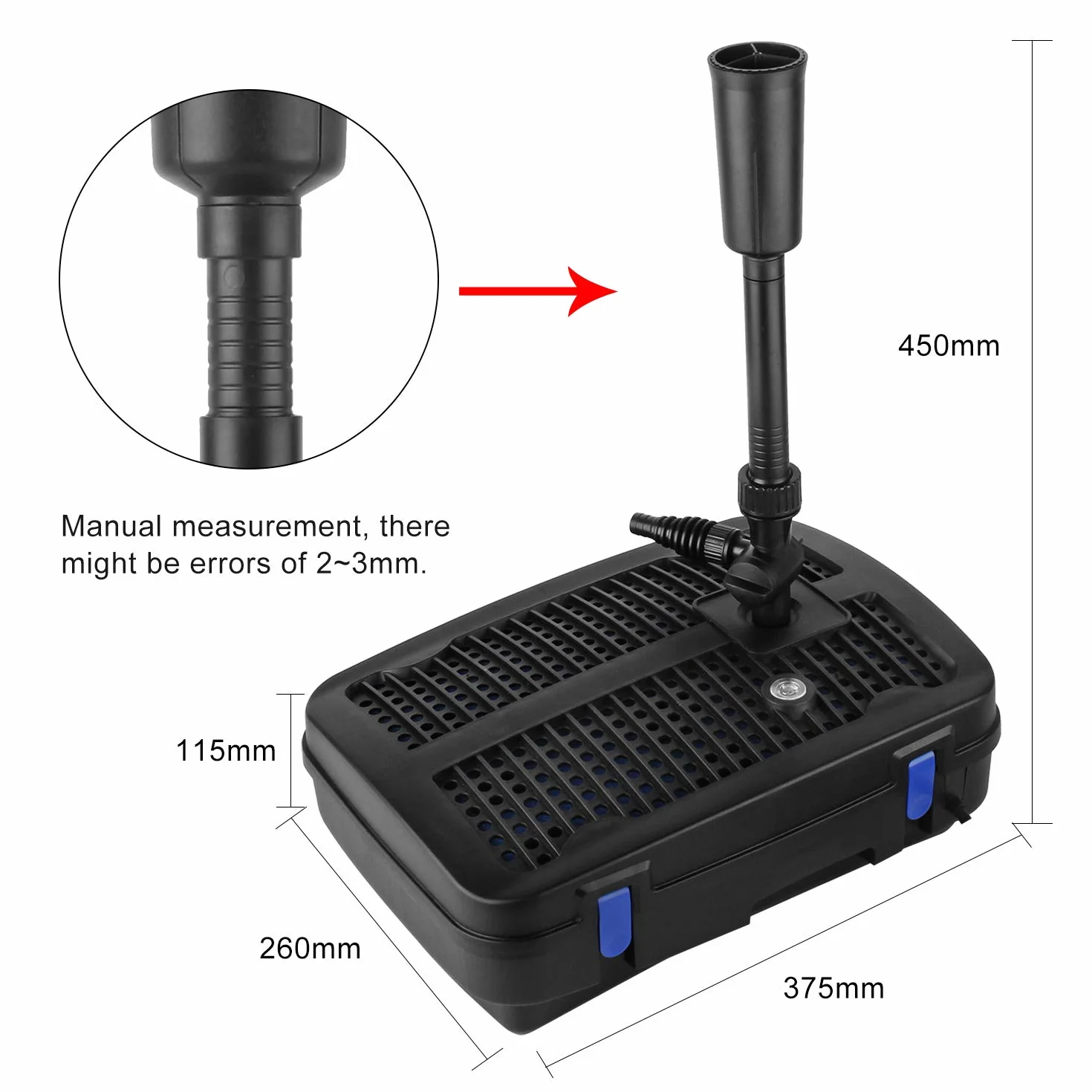 Forever Speed 4 in 1 Pompa per fontana con filtro 11 W UV chiarificatore 2500 l/h cavo 10 m