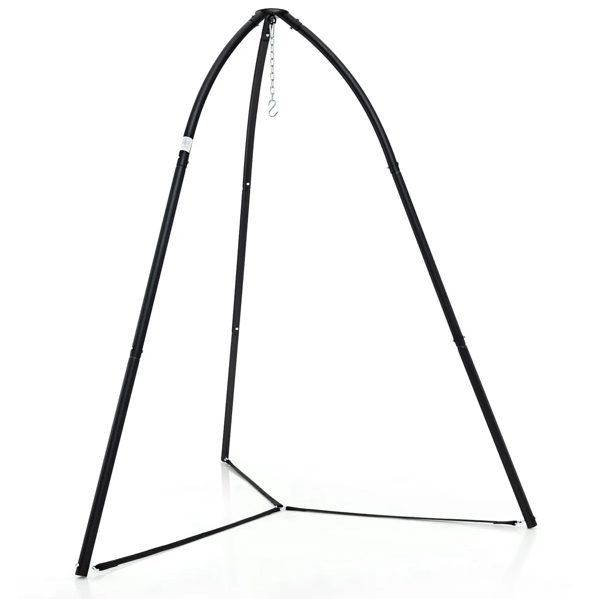 COSTWAY Supporto per Sedia Sospesa, Supporto per Sedia Altalena in Metallo con Catena Sospesa, Supporto per Altalena a Triangolo, Portata 200 kg, per Patio, Giardino