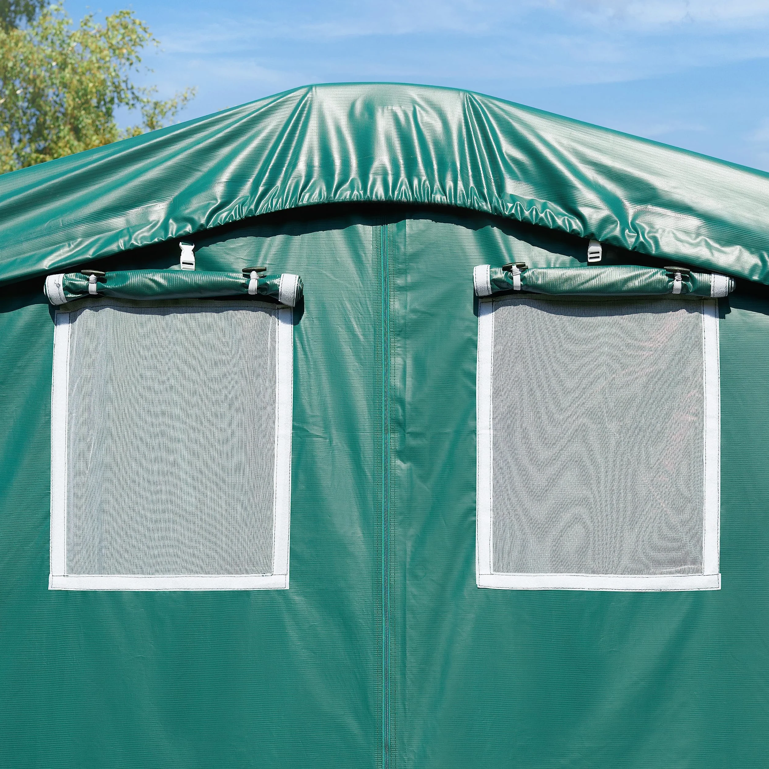 TOOLPORT Tenda da pascolo 4x4 m PVC 850 N verde, Riparo, Sottofondo morbido