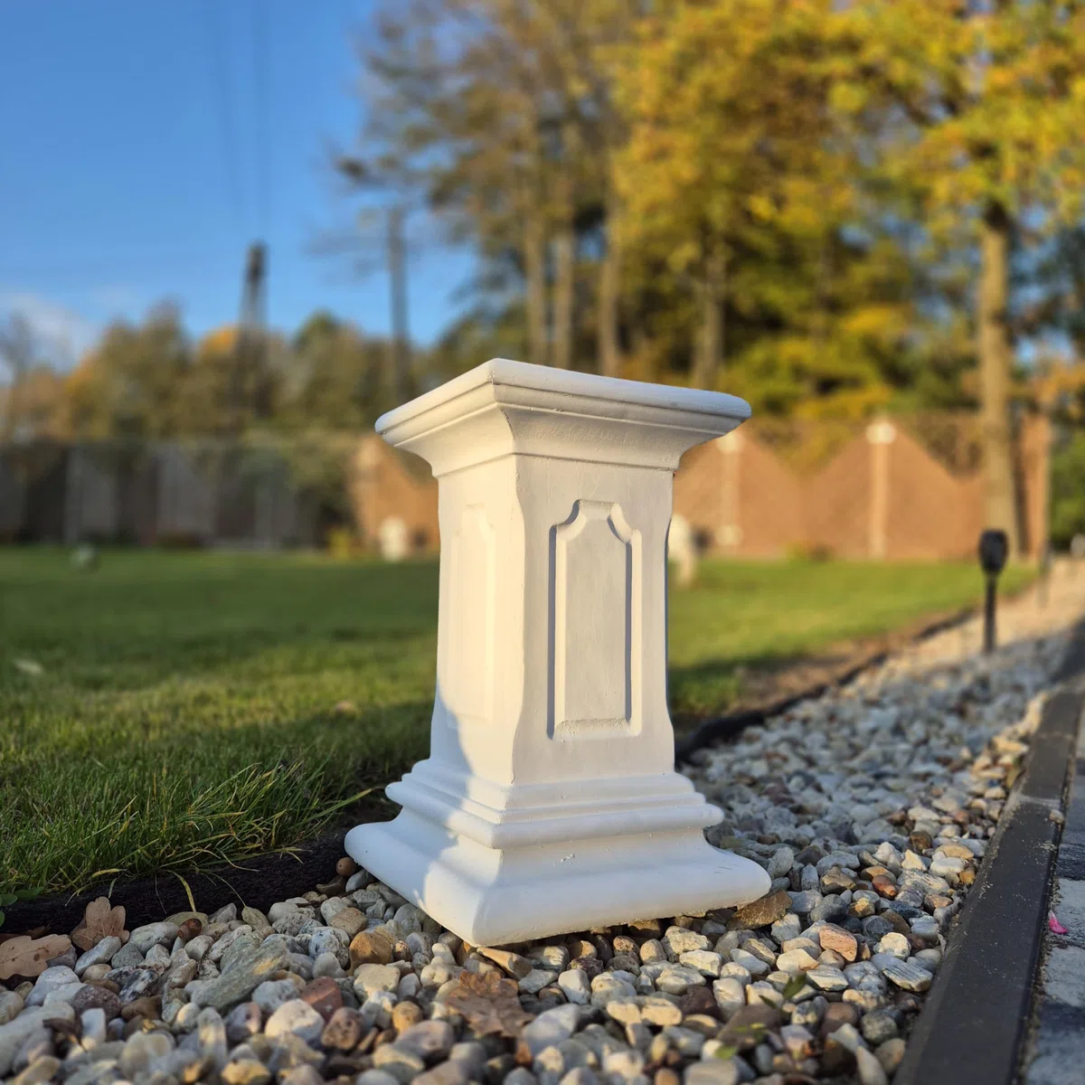 FABRIQ Colonna da 40 cm bianco 25 kg pietra giardino resistente alle intemperie gelo