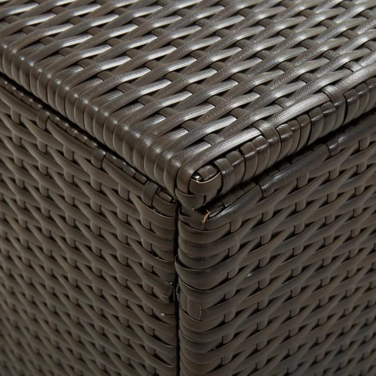 BaraSh Baule da Giardino in Polyrattan 200x50x60 cm Marrone,Baule da Giardino,Bauli e Contenitori da Giardino,Contenitore Giardino(SPU:46475)