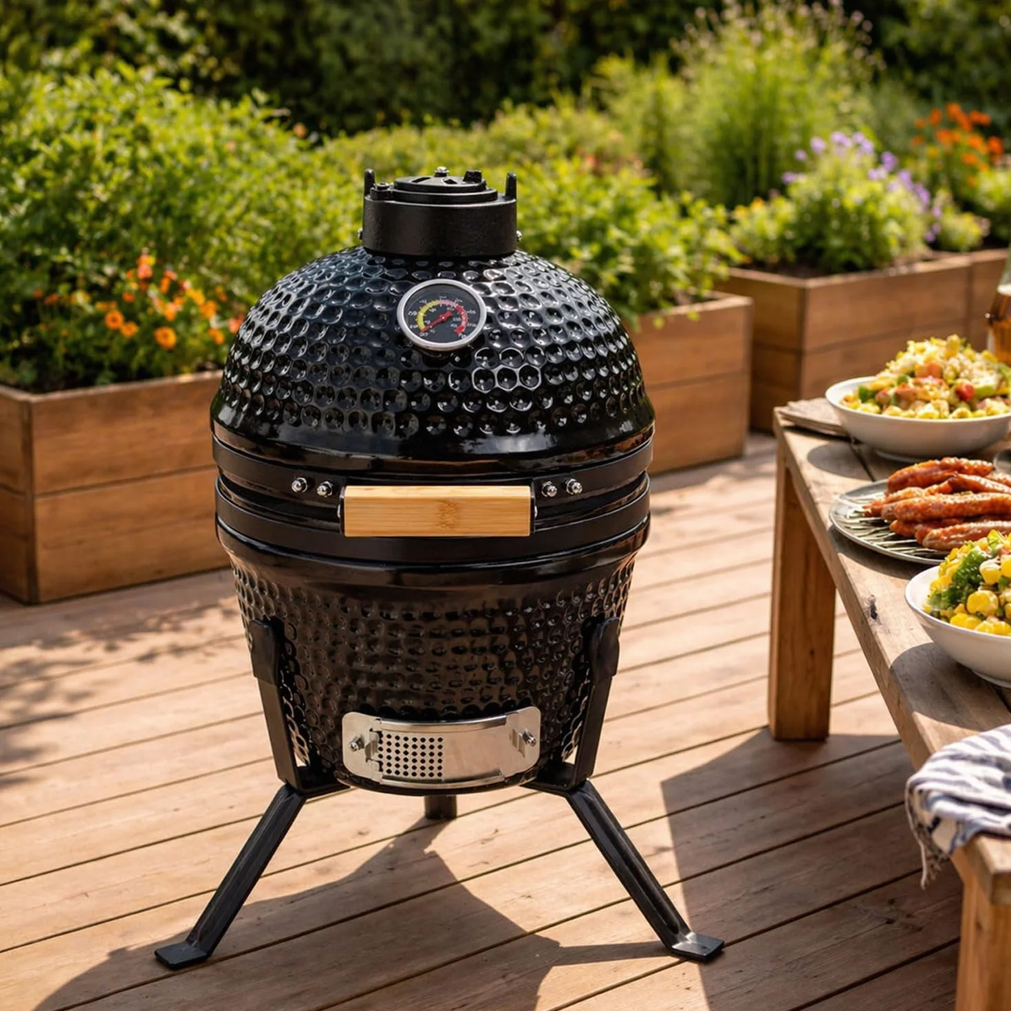 Neo Kamado Mini barbecue in ceramica 33 cm affumicatore forno portatile supporto