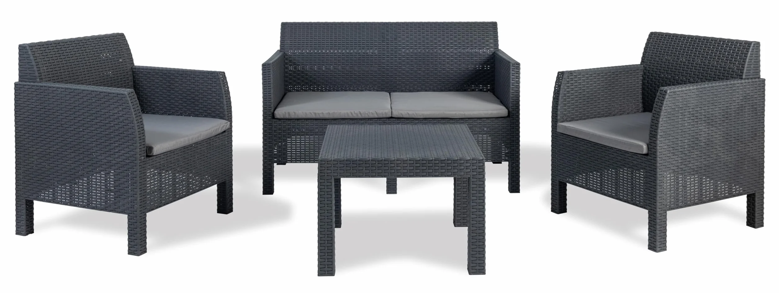 Toomax Matilde 4-posti set salotto da giardino antracite plastica effetto rattan