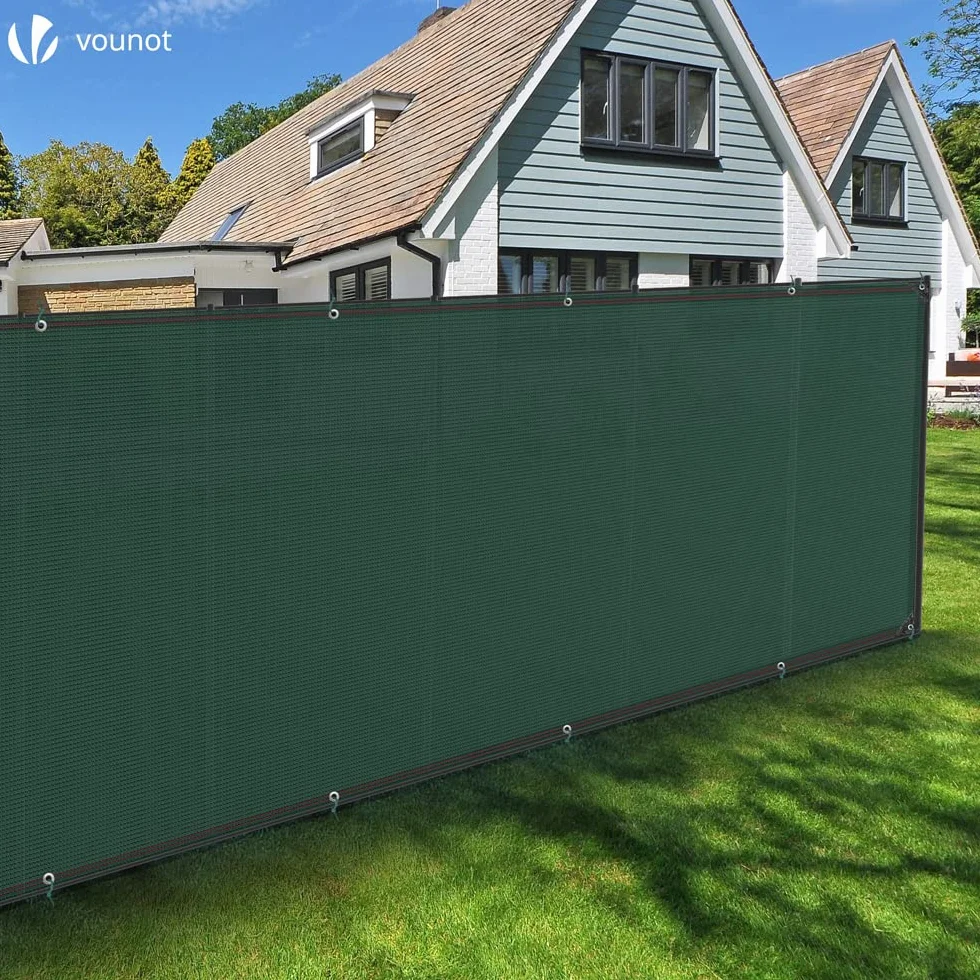 VOUNOT® Rete Ombreggiante 1.5×10m Telo Frangivista Giardino 230 g/m² HDPE Antistrappo Antivento con Fascette