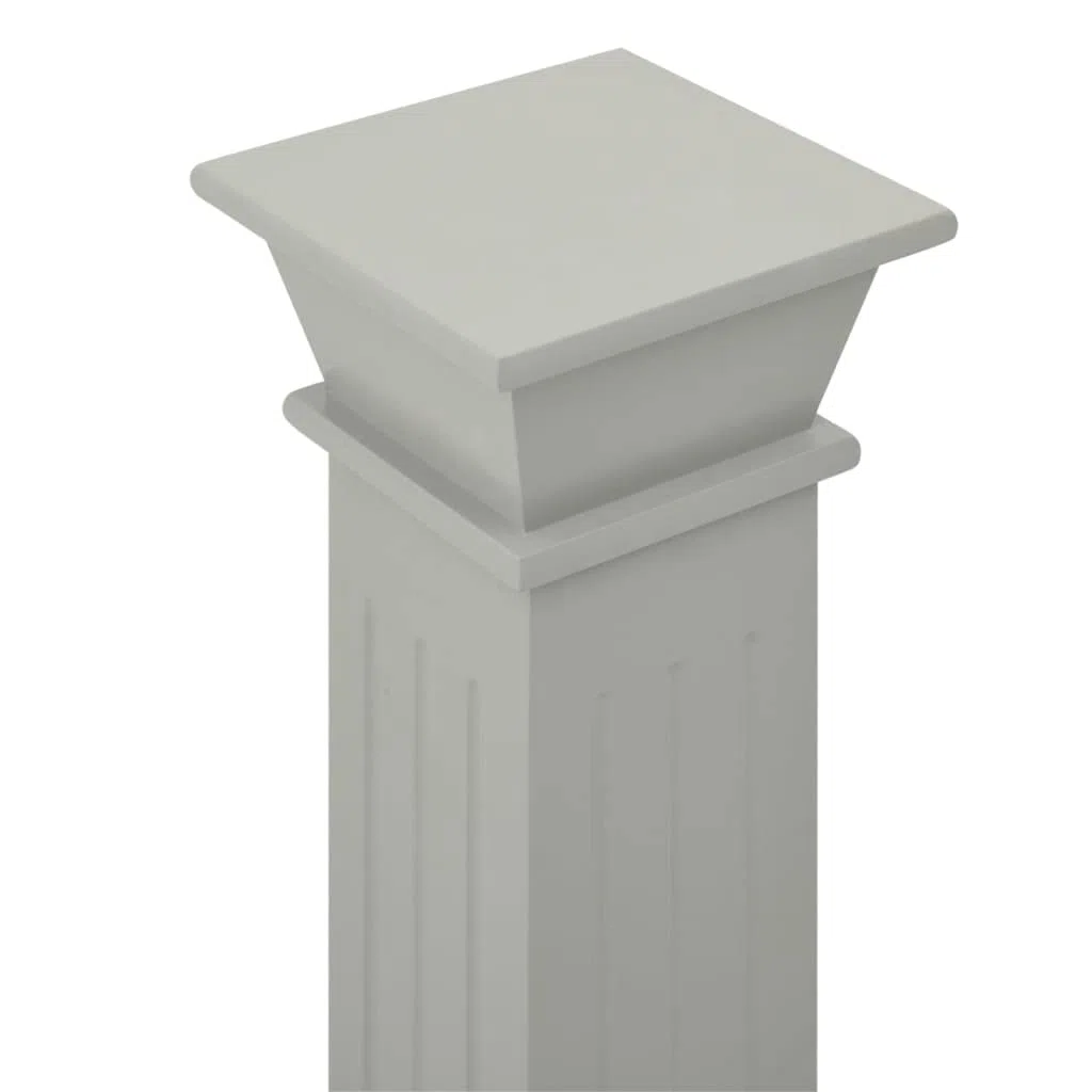 Piedistallo per Piante Quadrato 17x17x66 cm MDF Grigio 4.1kg